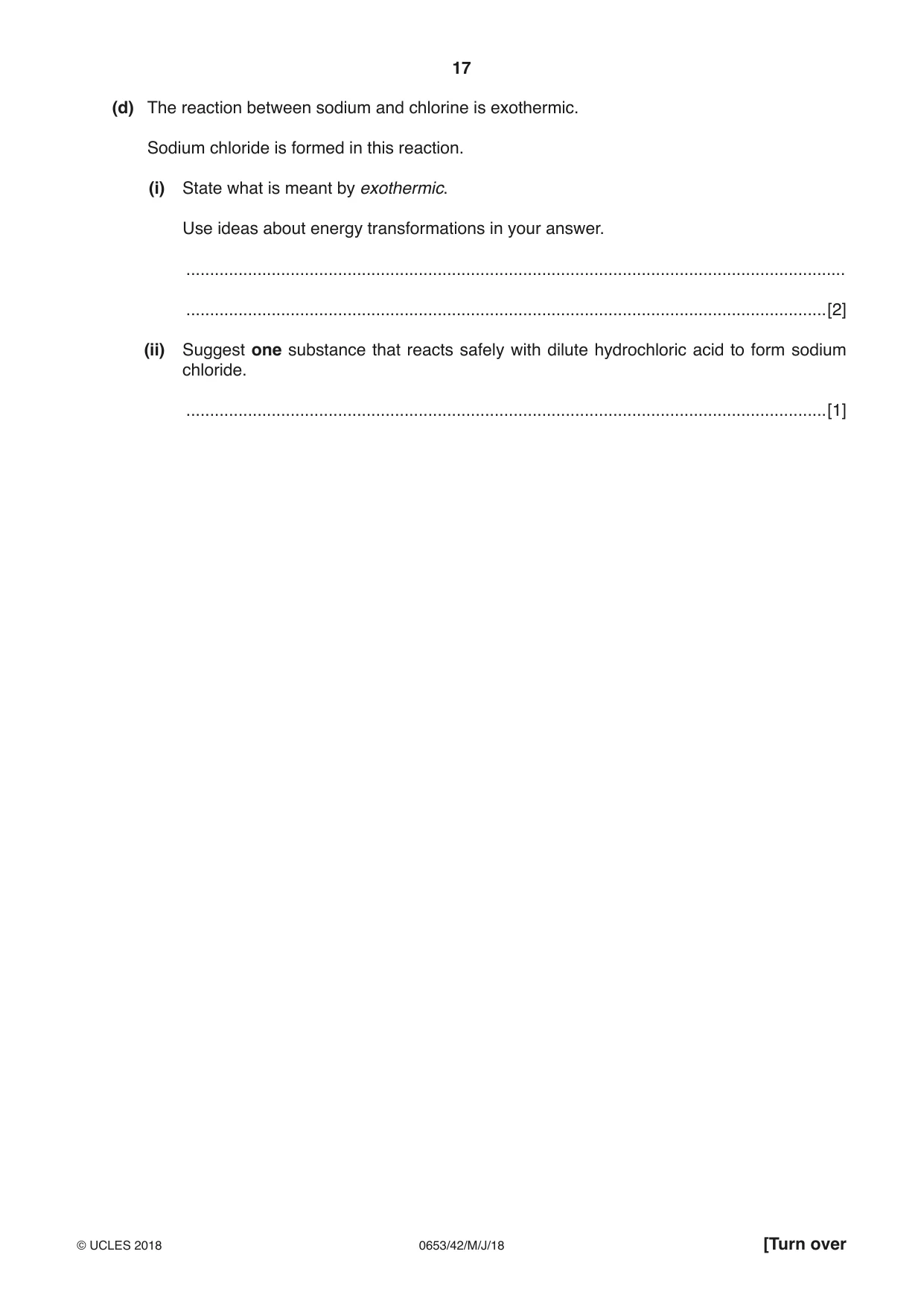 Cambridge IGCSE Science - Combined 0653 2018 May/June Paper 4 · Variant 2 question paper, page 17 of 24
