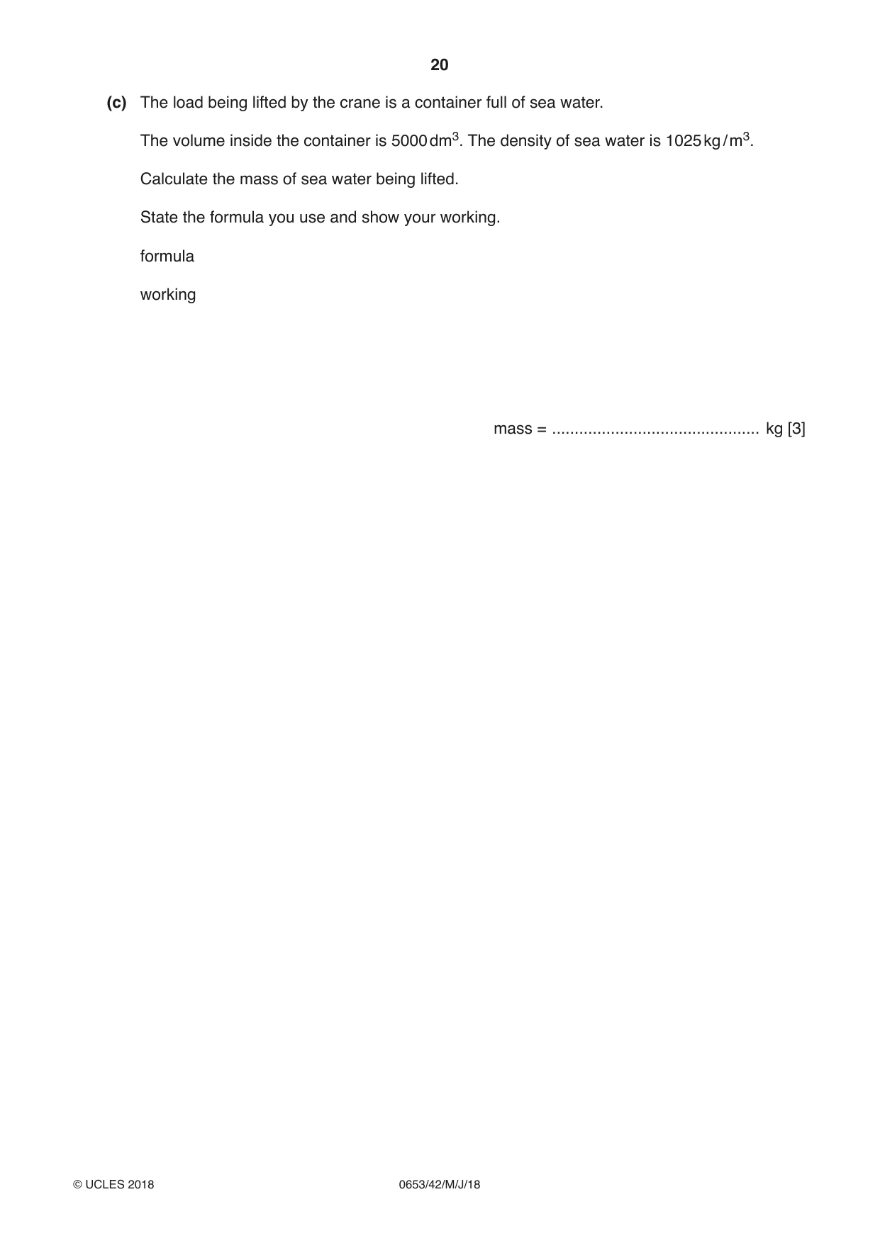 Cambridge IGCSE Science - Combined 0653 2018 May/June Paper 4 · Variant 2 question paper, page 20 of 24