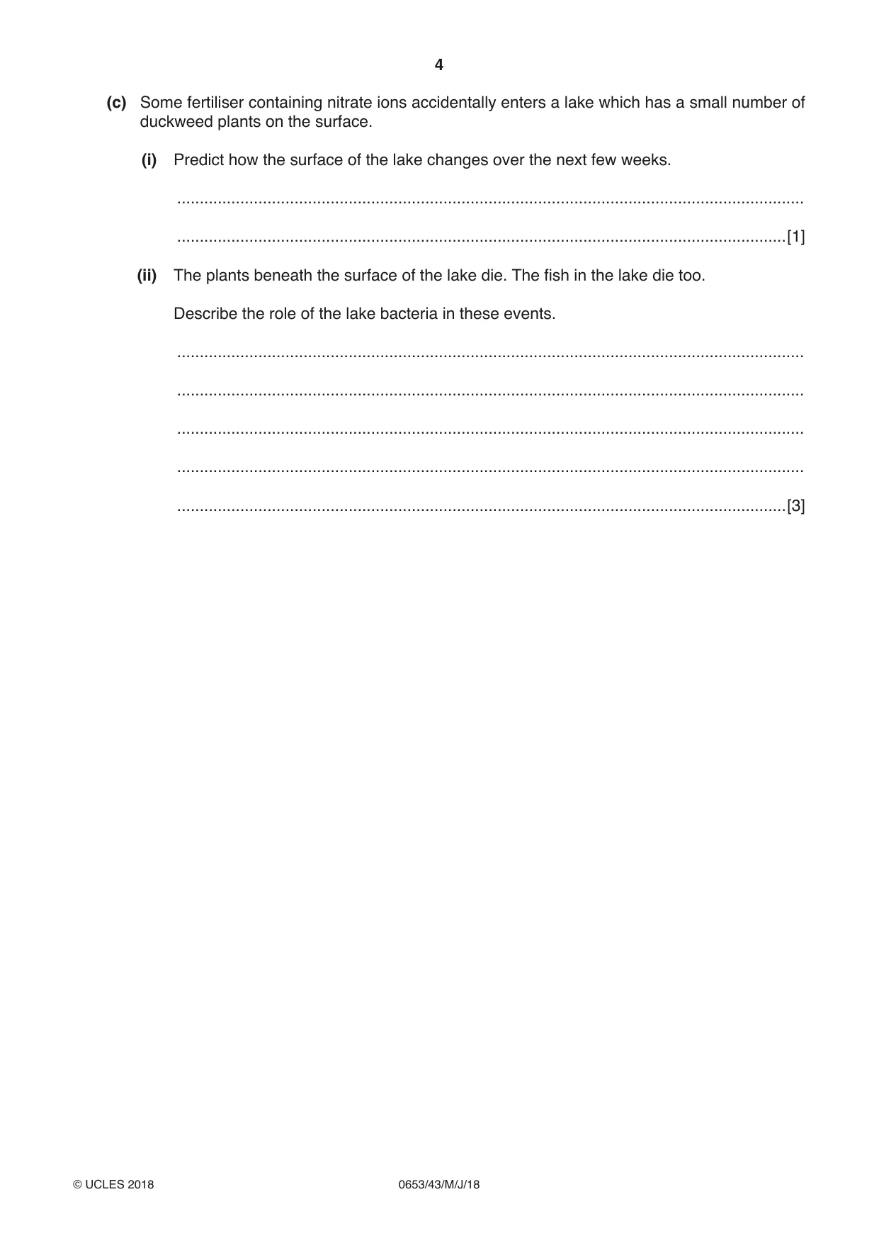 Cambridge IGCSE Science - Combined 0653 2018 May/June Paper 4 · Variant 3 question paper, page 4 of 20