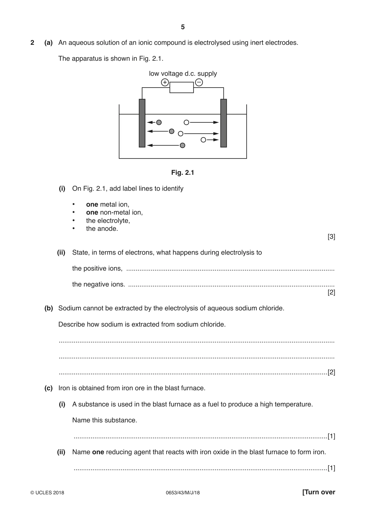 Cambridge IGCSE Science - Combined 0653 2018 May/June Paper 4 · Variant 3 question paper, page 5 of 20