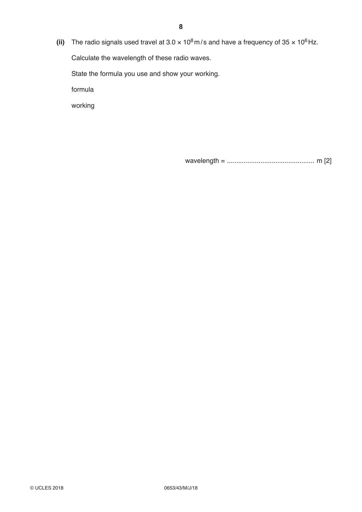 Cambridge IGCSE Science - Combined 0653 2018 May/June Paper 4 · Variant 3 question paper, page 8 of 20