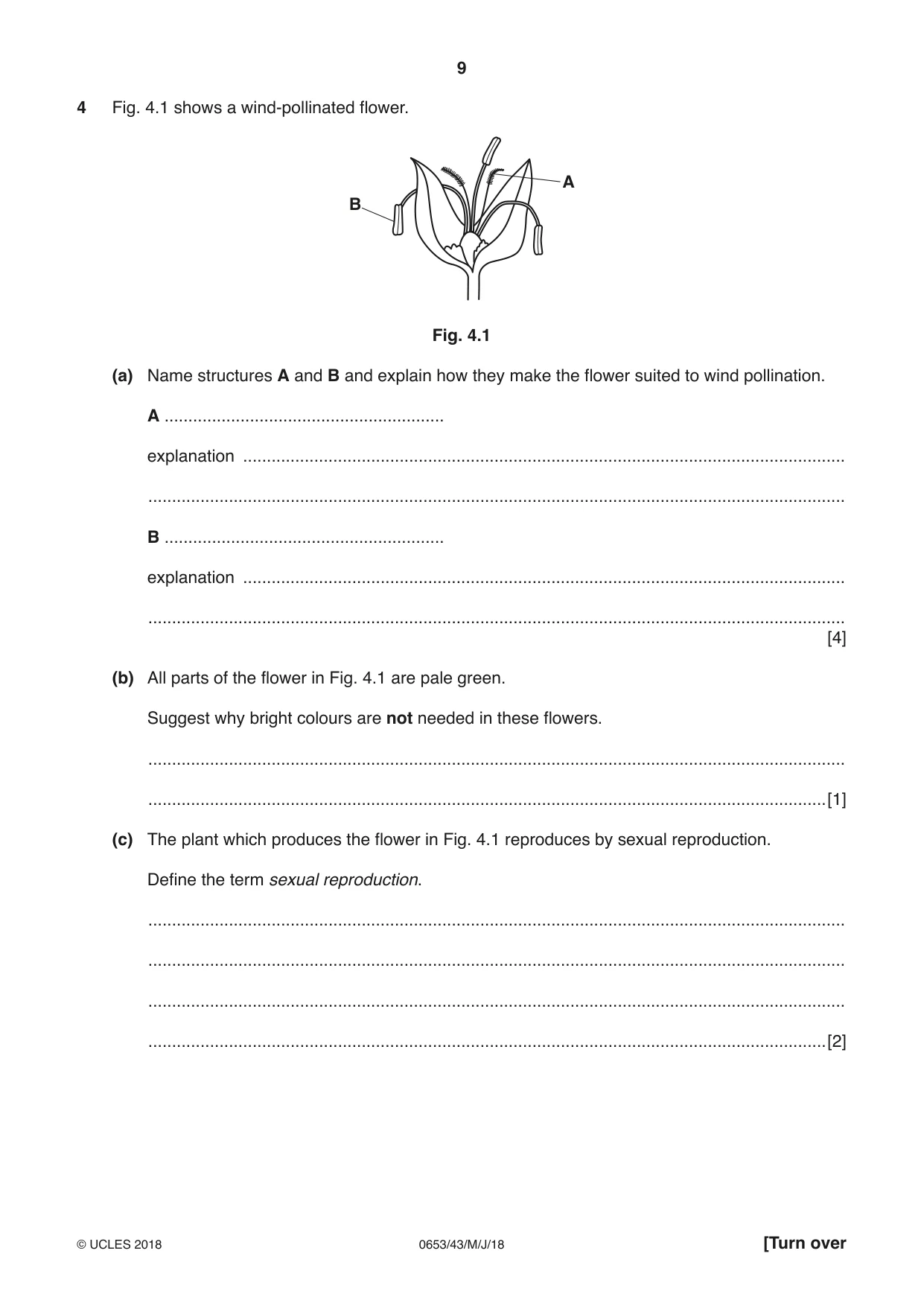 Cambridge IGCSE Science - Combined 0653 2018 May/June Paper 4 · Variant 3 question paper, page 9 of 20
