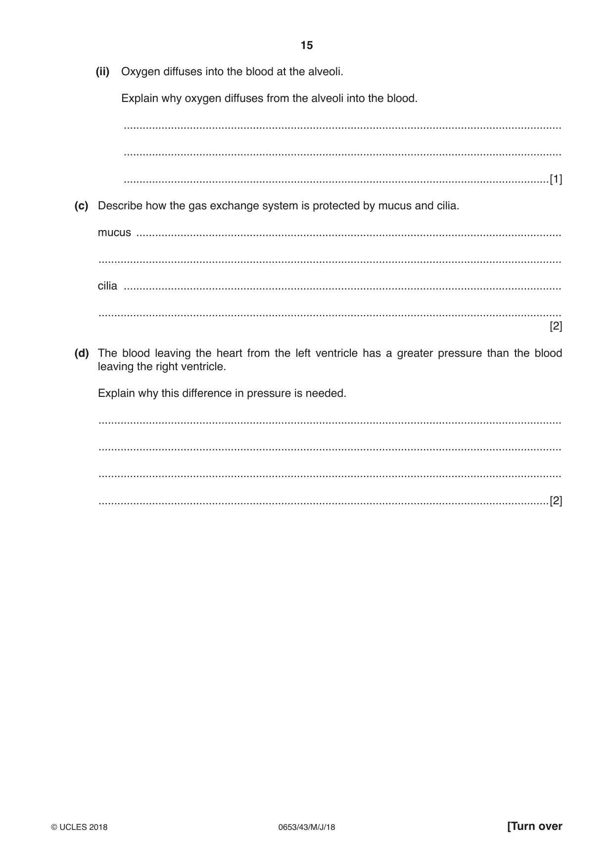Cambridge IGCSE Science - Combined 0653 2018 May/June Paper 4 · Variant 3 question paper, page 15 of 20