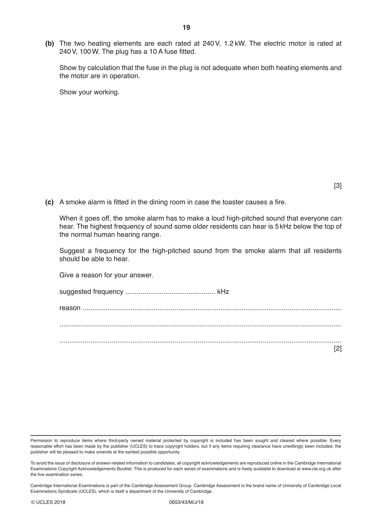 Cambridge IGCSE Science - Combined 0653 2018 May/June Paper 4 · Variant 3 question paper, page 19 of 20
