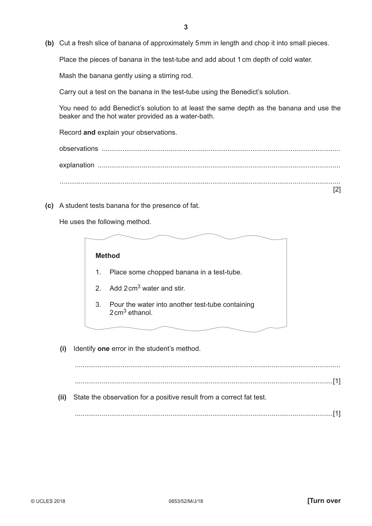 Cambridge IGCSE Science - Combined 0653 2018 May/June Paper 5 · Variant 2 question paper, page 3 of 8
