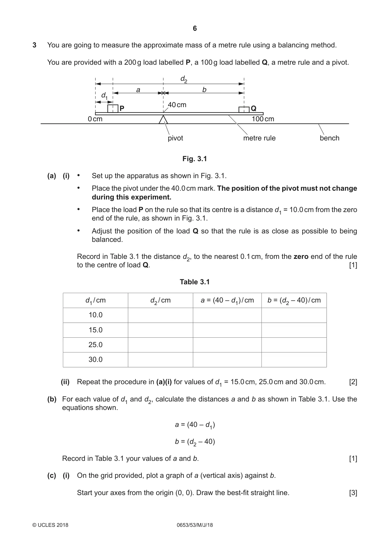 Cambridge IGCSE Science - Combined 0653 2018 May/June Paper 5 · Variant 3 question paper, page 6 of 8