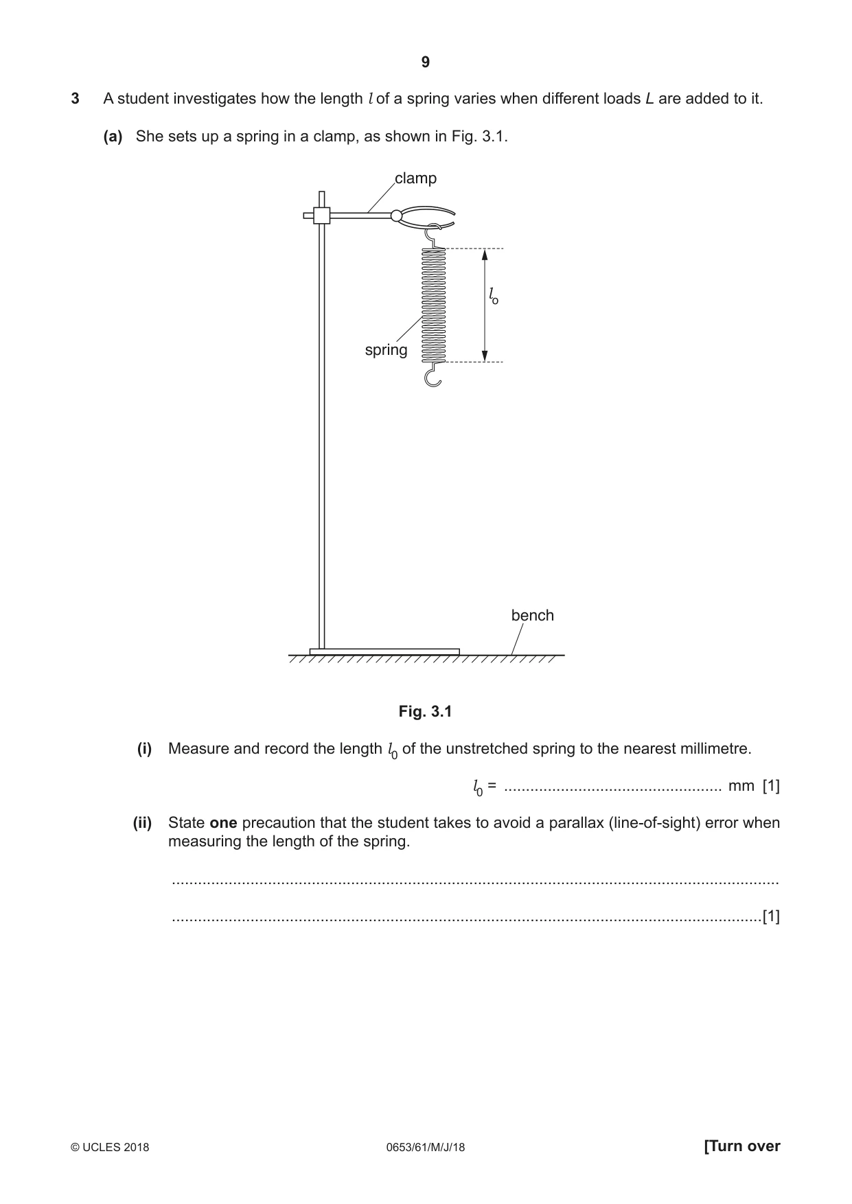 Cambridge IGCSE Science - Combined 0653 2018 May/June Paper 6 · Variant 1 question paper, page 9 of 20