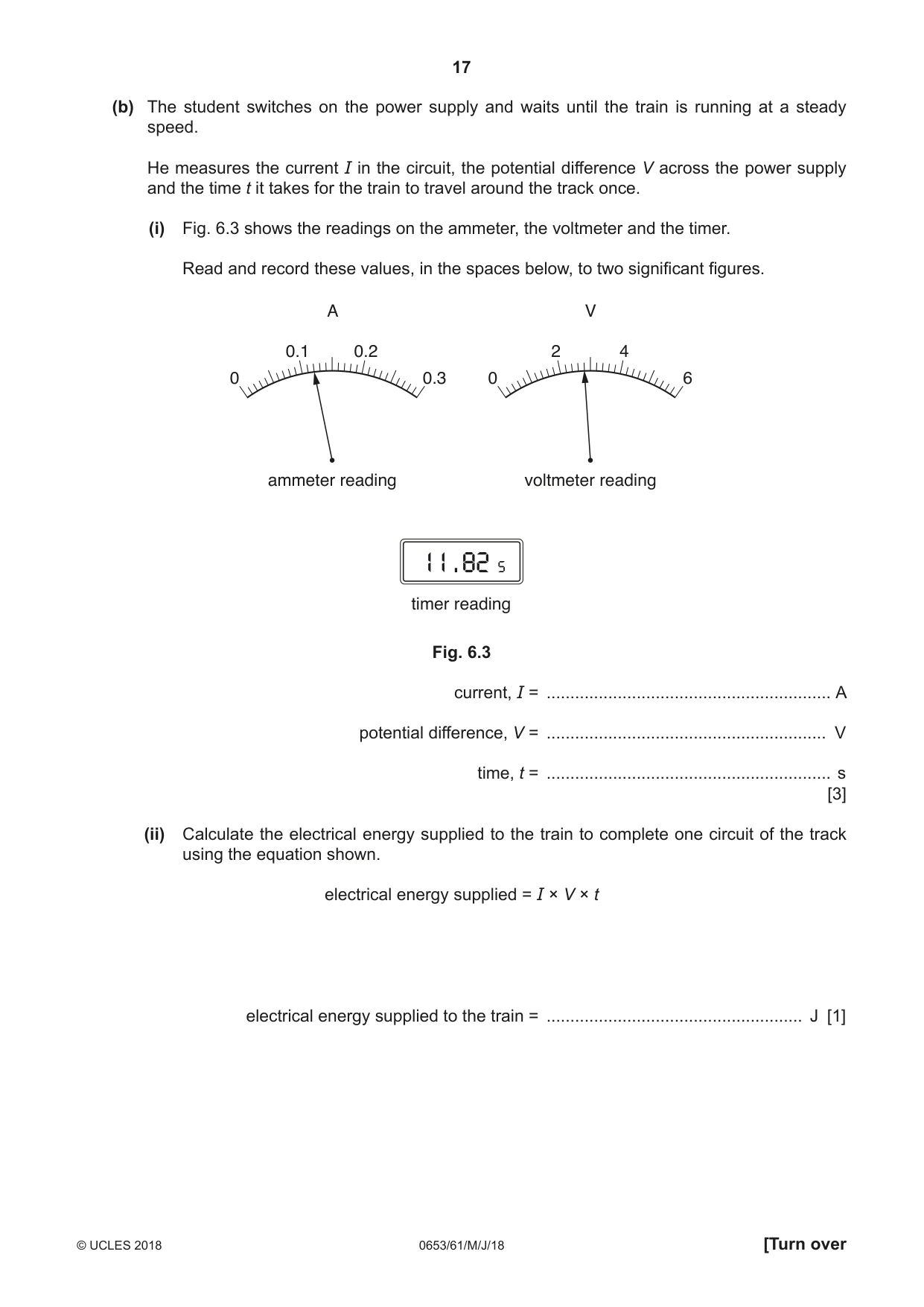 Cambridge IGCSE Science - Combined 0653 2018 May/June Paper 6 · Variant 1 question paper, page 17 of 20
