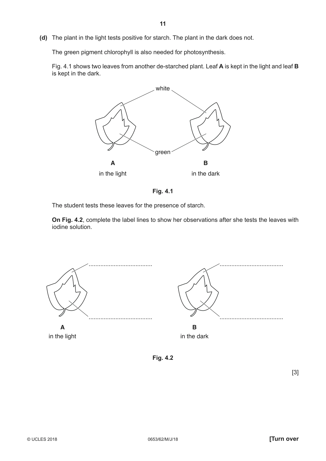 Cambridge IGCSE Science - Combined 0653 2018 May/June Paper 6 · Variant 2 question paper, page 11 of 20
