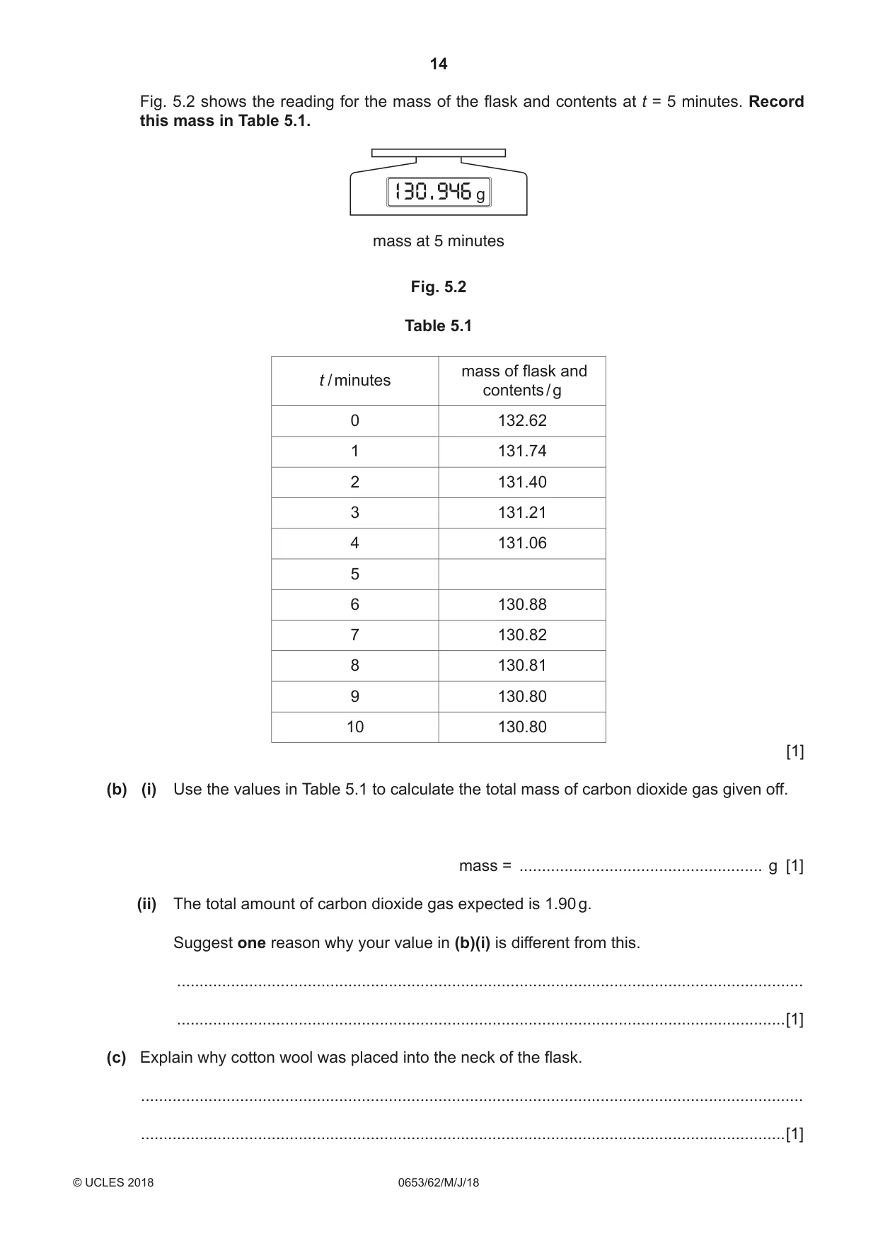 Cambridge IGCSE Science - Combined 0653 2018 May/June Paper 6 · Variant 2 question paper, page 14 of 20