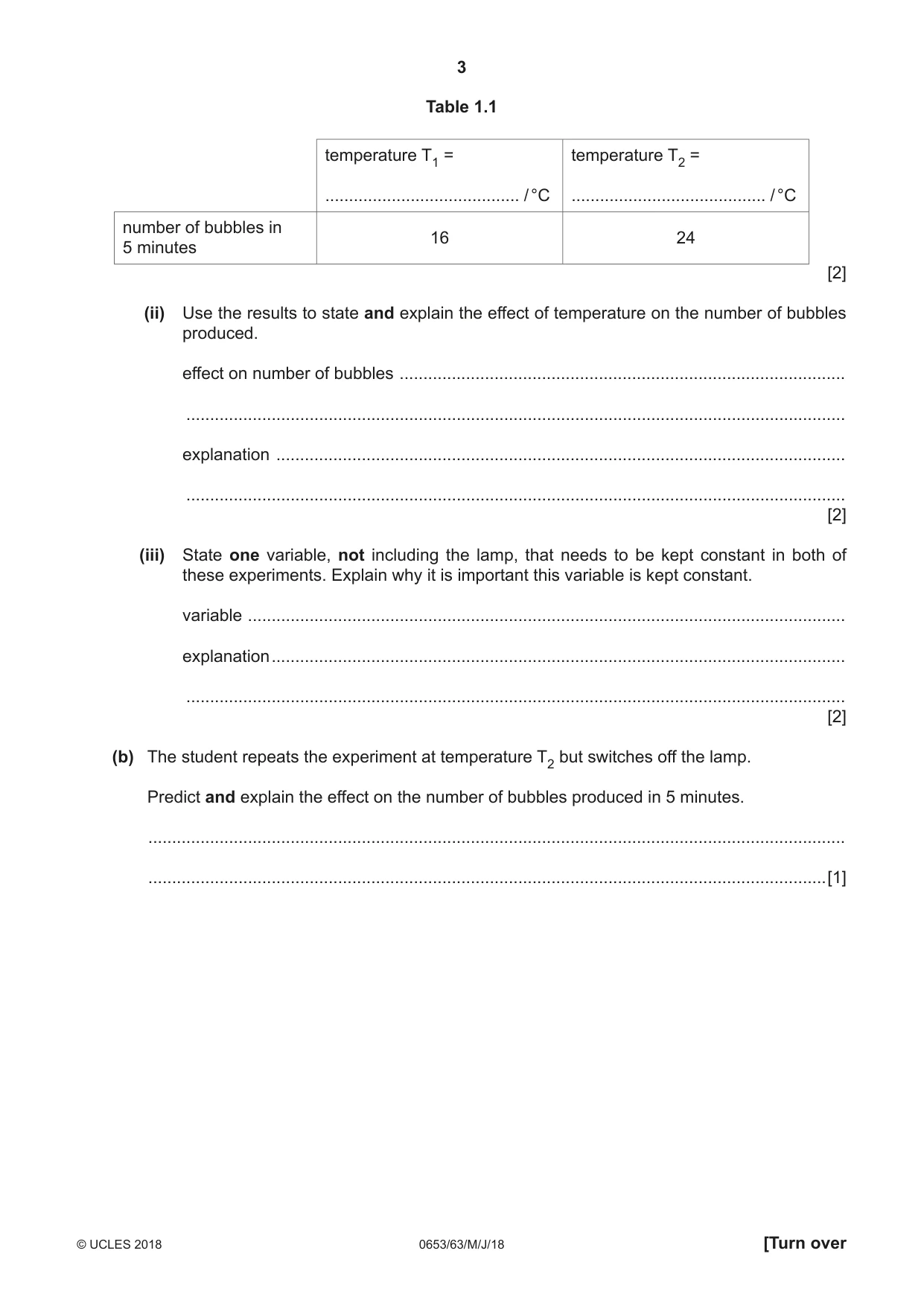 Cambridge IGCSE Science - Combined 0653 2018 May/June Paper 6 · Variant 3 question paper, page 3 of 20