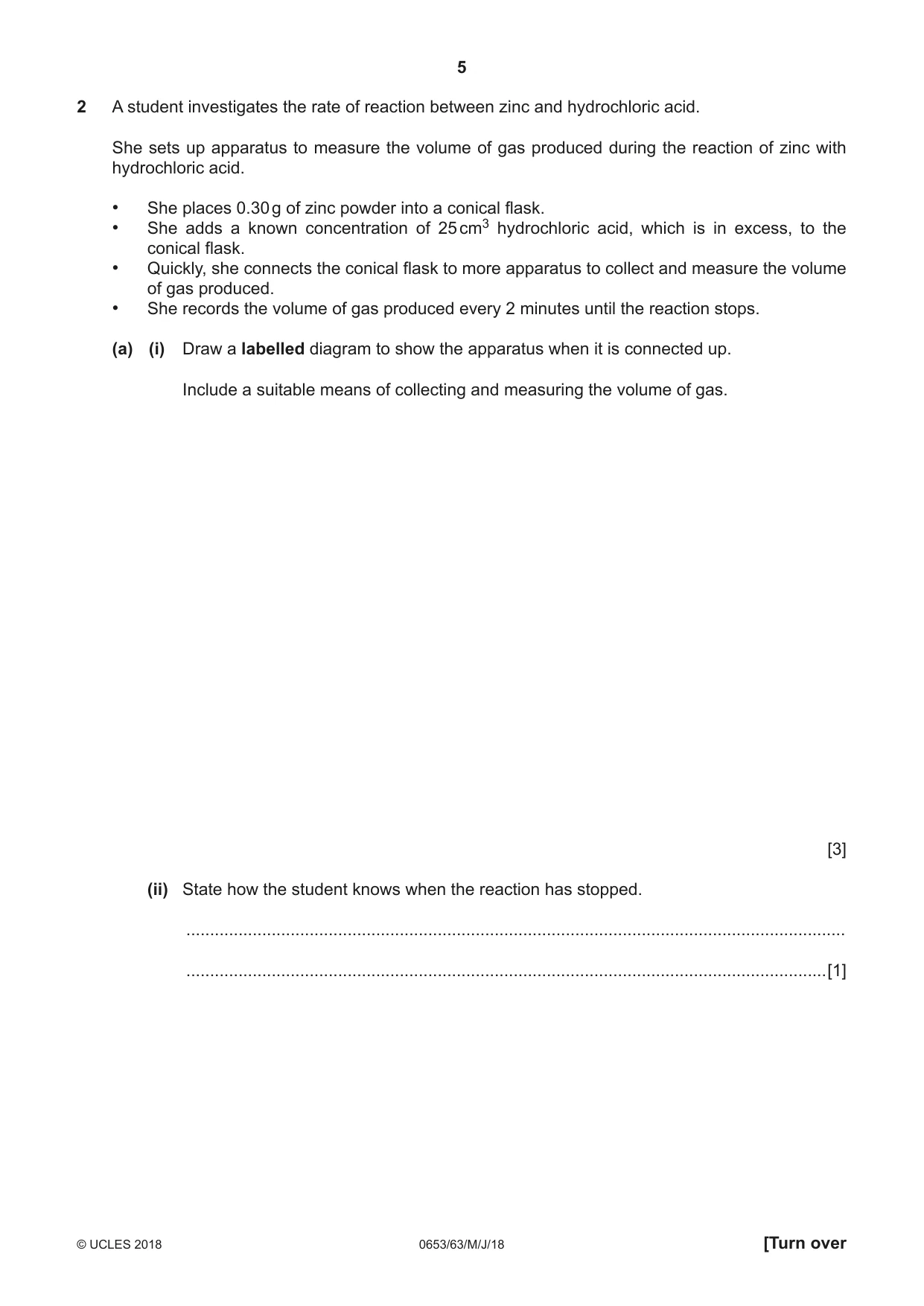 Cambridge IGCSE Science - Combined 0653 2018 May/June Paper 6 · Variant 3 question paper, page 5 of 20