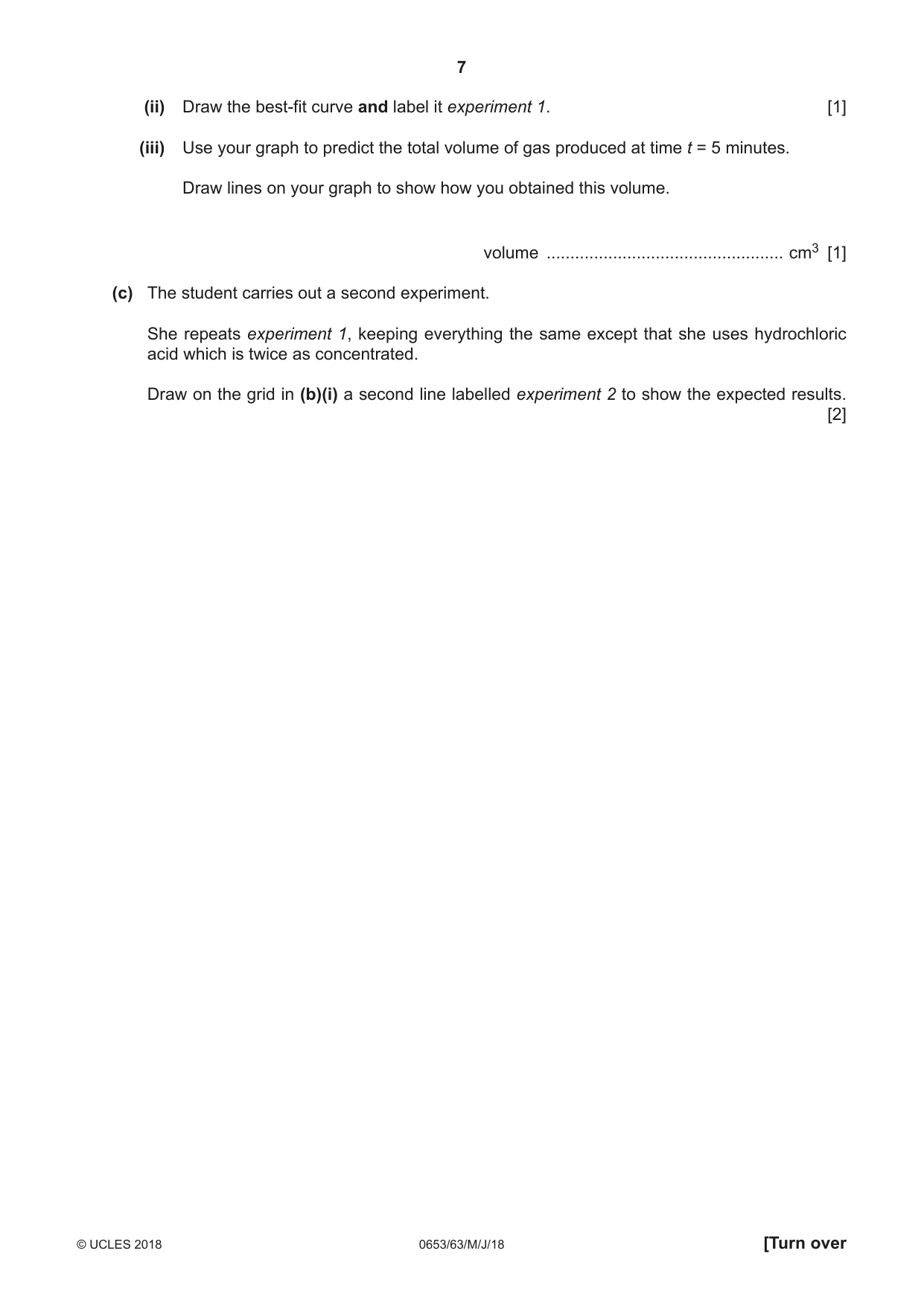 Cambridge IGCSE Science - Combined 0653 2018 May/June Paper 6 · Variant 3 question paper, page 7 of 20