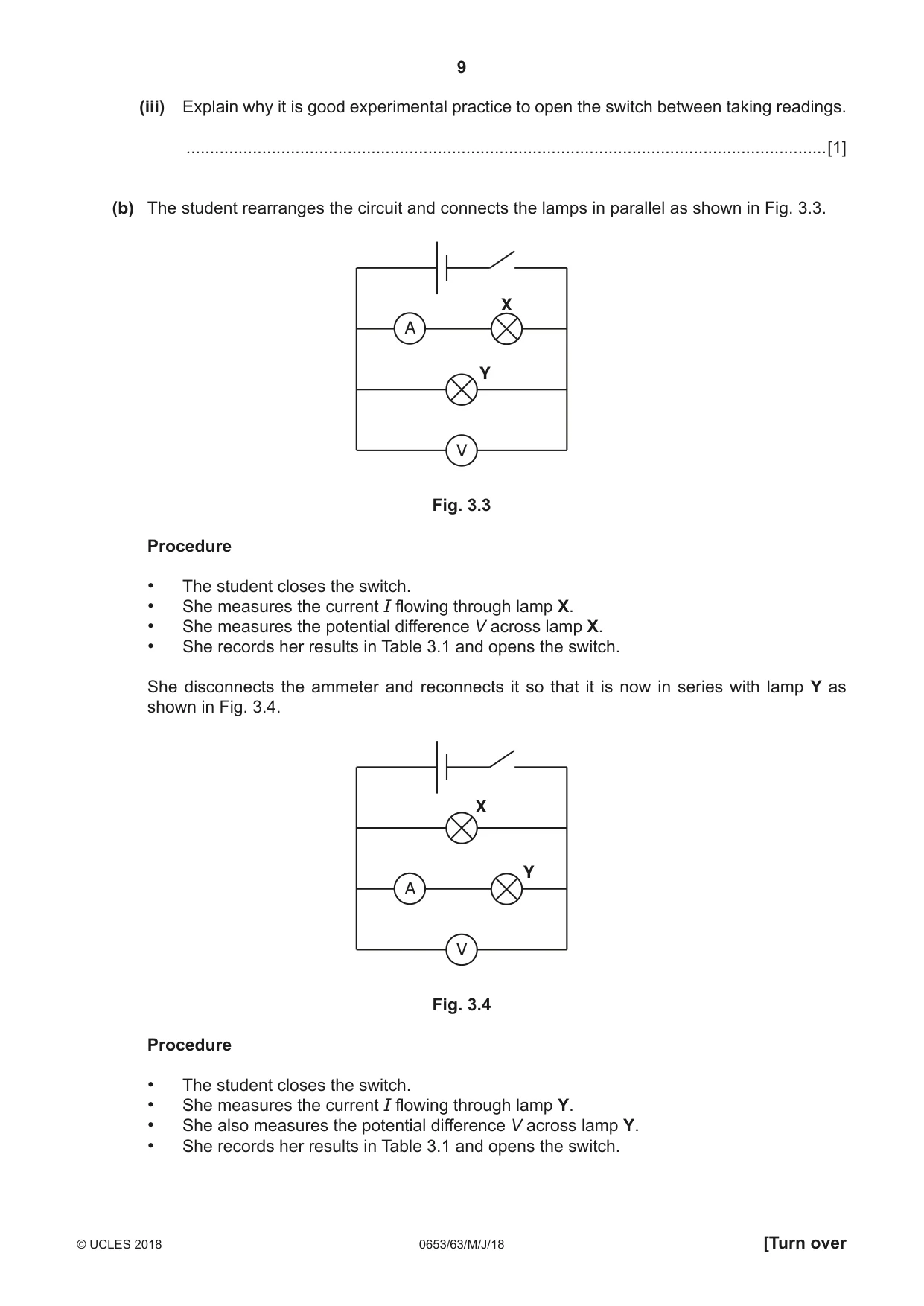 Cambridge IGCSE Science - Combined 0653 2018 May/June Paper 6 · Variant 3 question paper, page 9 of 20