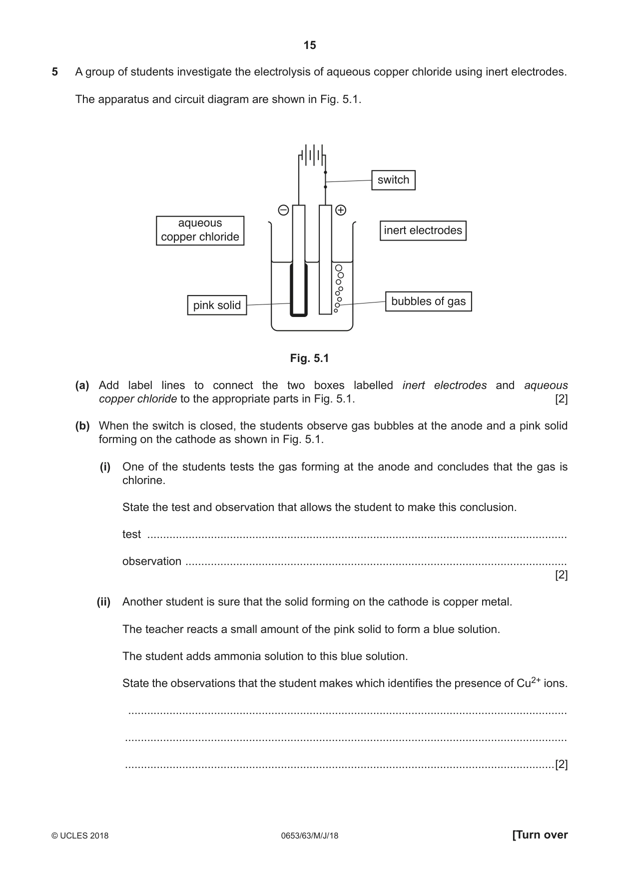 Cambridge IGCSE Science - Combined 0653 2018 May/June Paper 6 · Variant 3 question paper, page 15 of 20
