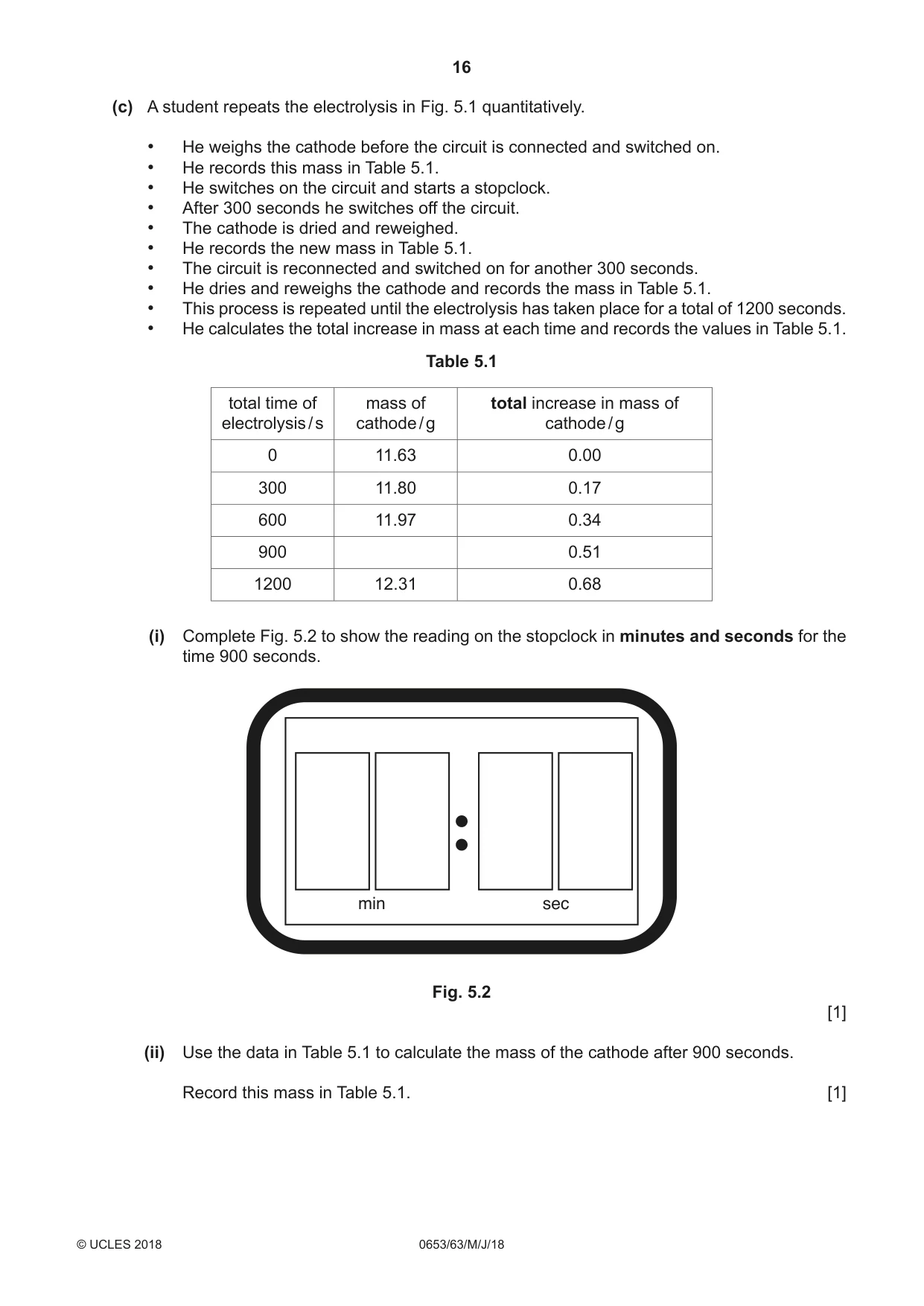 Cambridge IGCSE Science - Combined 0653 2018 May/June Paper 6 · Variant 3 question paper, page 16 of 20