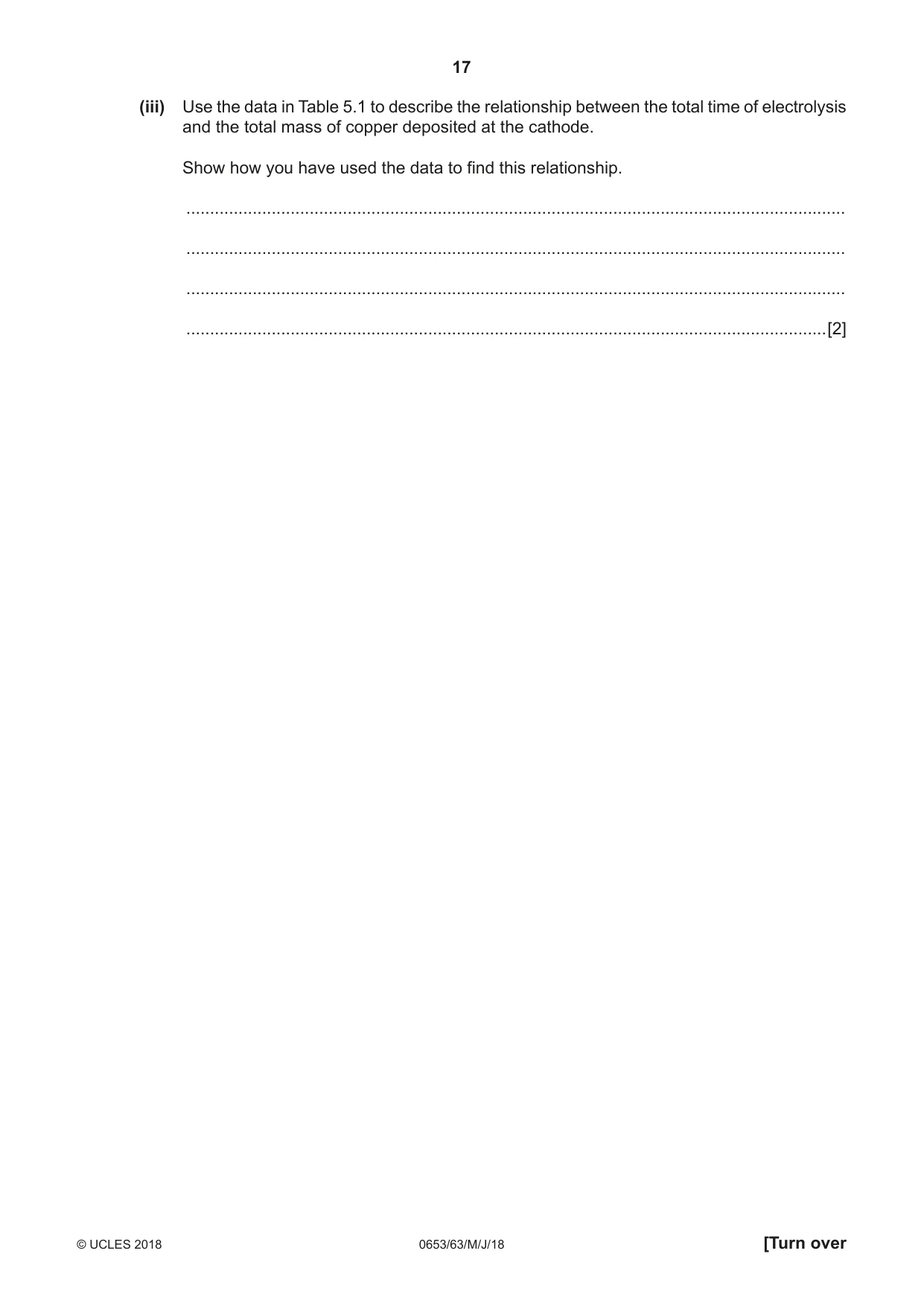 Cambridge IGCSE Science - Combined 0653 2018 May/June Paper 6 · Variant 3 question paper, page 17 of 20