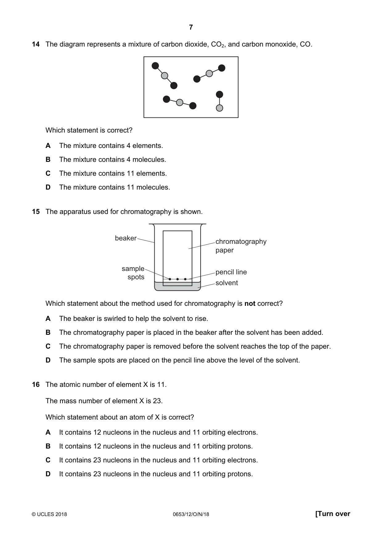 Cambridge IGCSE Science - Combined 0653 2018 Oct/Nov Paper 1 · Variant 2 question paper, page 7 of 20