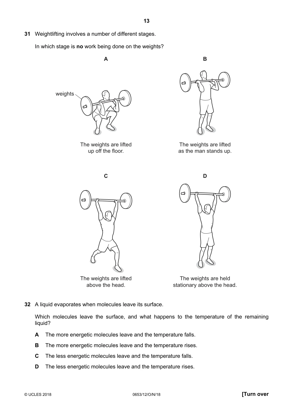 Cambridge IGCSE Science - Combined 0653 2018 Oct/Nov Paper 1 · Variant 2 question paper, page 13 of 20