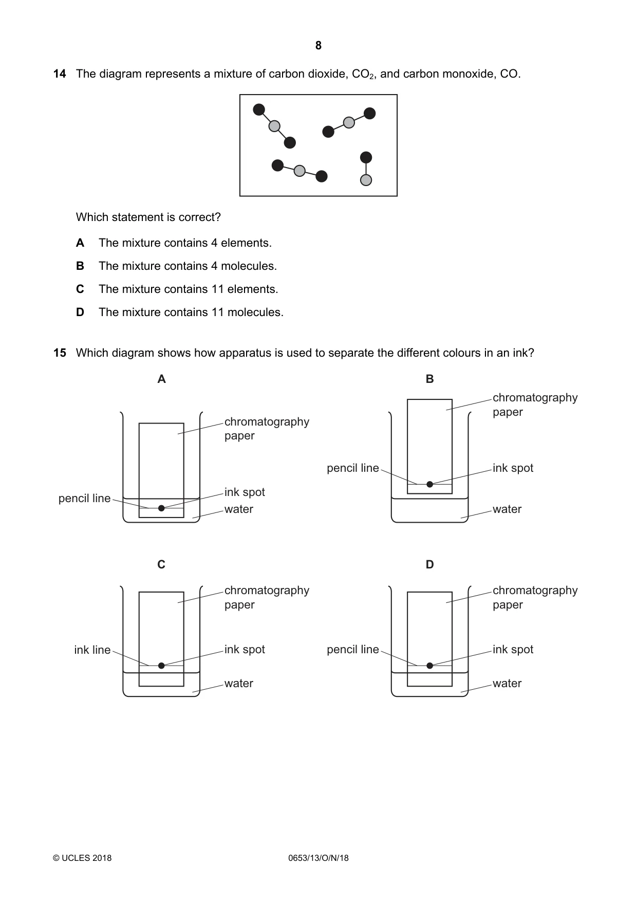 Cambridge IGCSE Science - Combined 0653 2018 Oct/Nov Paper 1 · Variant 3 question paper, page 8 of 20