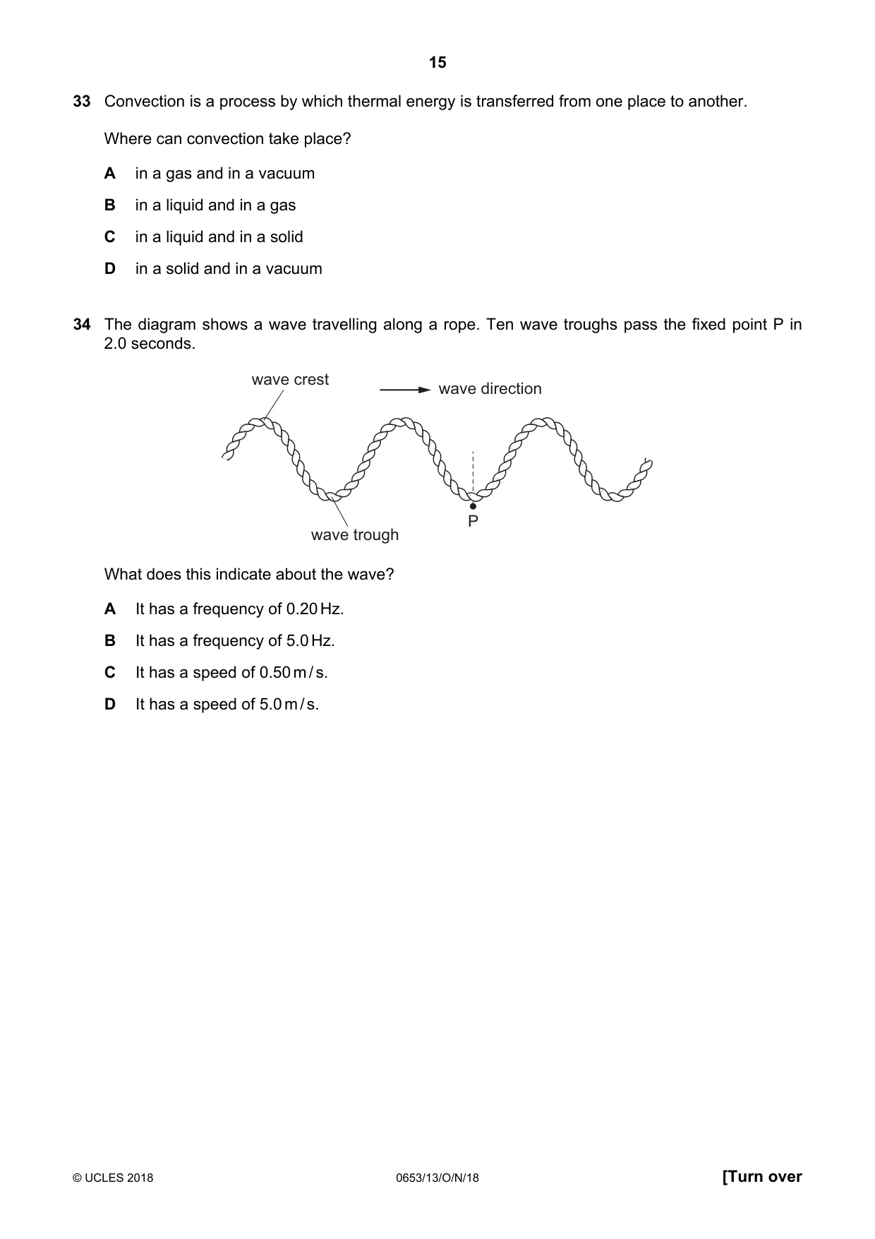 Cambridge IGCSE Science - Combined 0653 2018 Oct/Nov Paper 1 · Variant 3 question paper, page 15 of 20