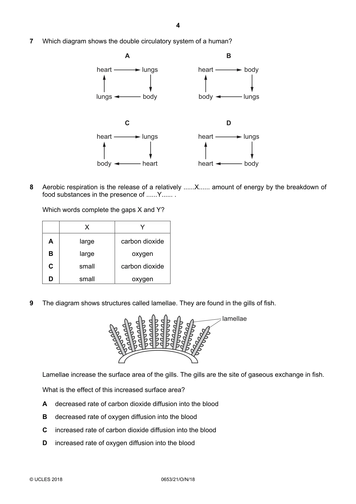 Cambridge IGCSE Science - Combined 0653 2018 Oct/Nov Paper 2 · Variant 1 question paper, page 4 of 16