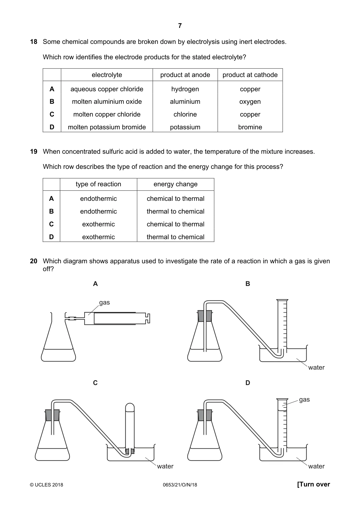 Cambridge IGCSE Science - Combined 0653 2018 Oct/Nov Paper 2 · Variant 1 question paper, page 7 of 16
