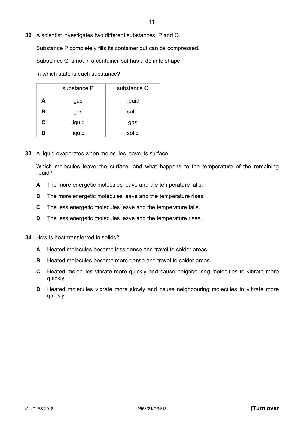 Cambridge IGCSE Science - Combined 0653 2018 Oct/Nov Paper 2 · Variant 1 question paper, page 11 of 16
