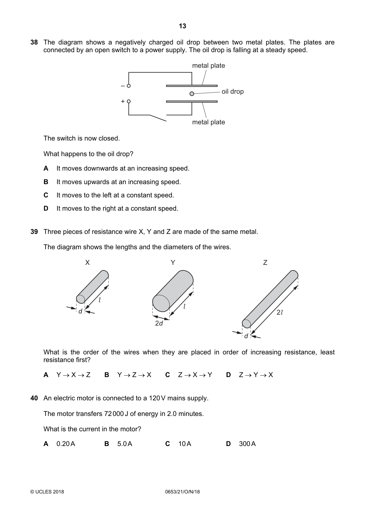Cambridge IGCSE Science - Combined 0653 2018 Oct/Nov Paper 2 · Variant 1 question paper, page 13 of 16