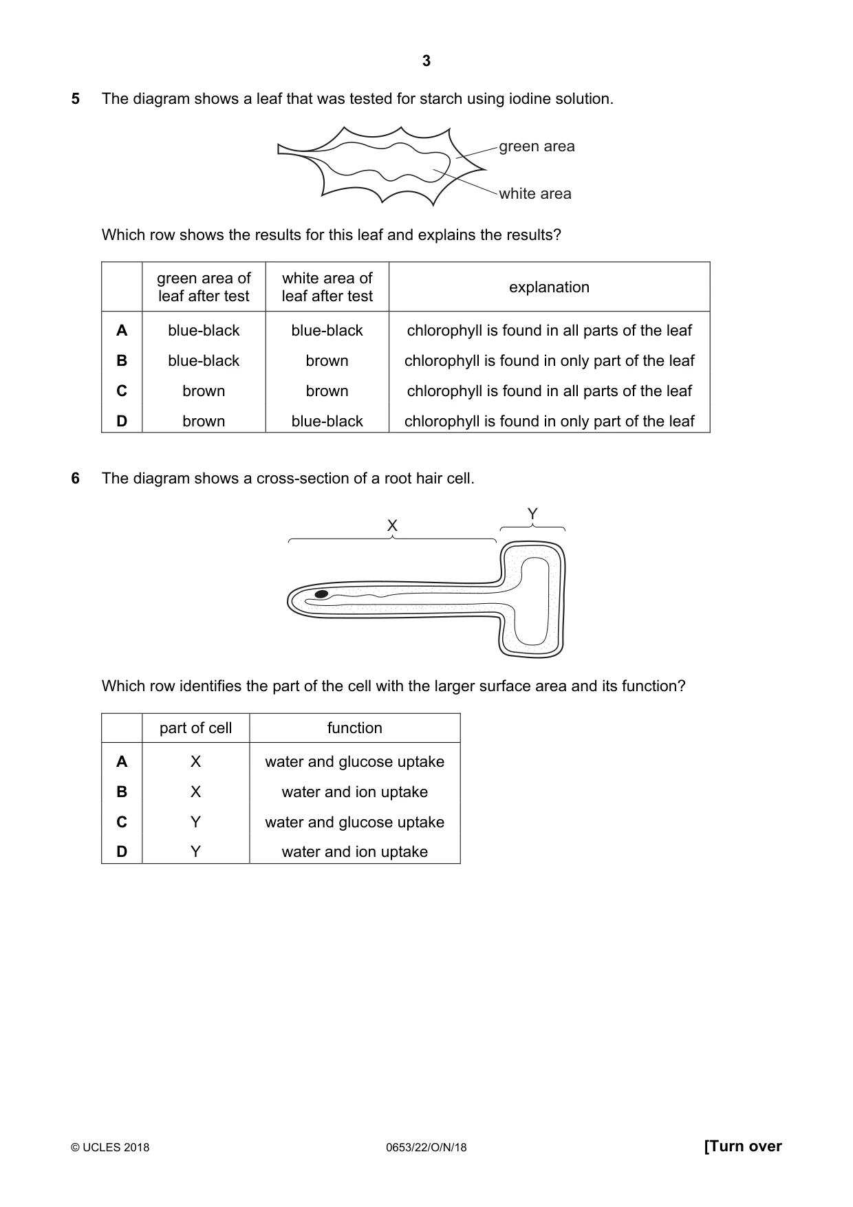Cambridge IGCSE Science - Combined 0653 2018 Oct/Nov Paper 2 · Variant 2 question paper, page 3 of 16