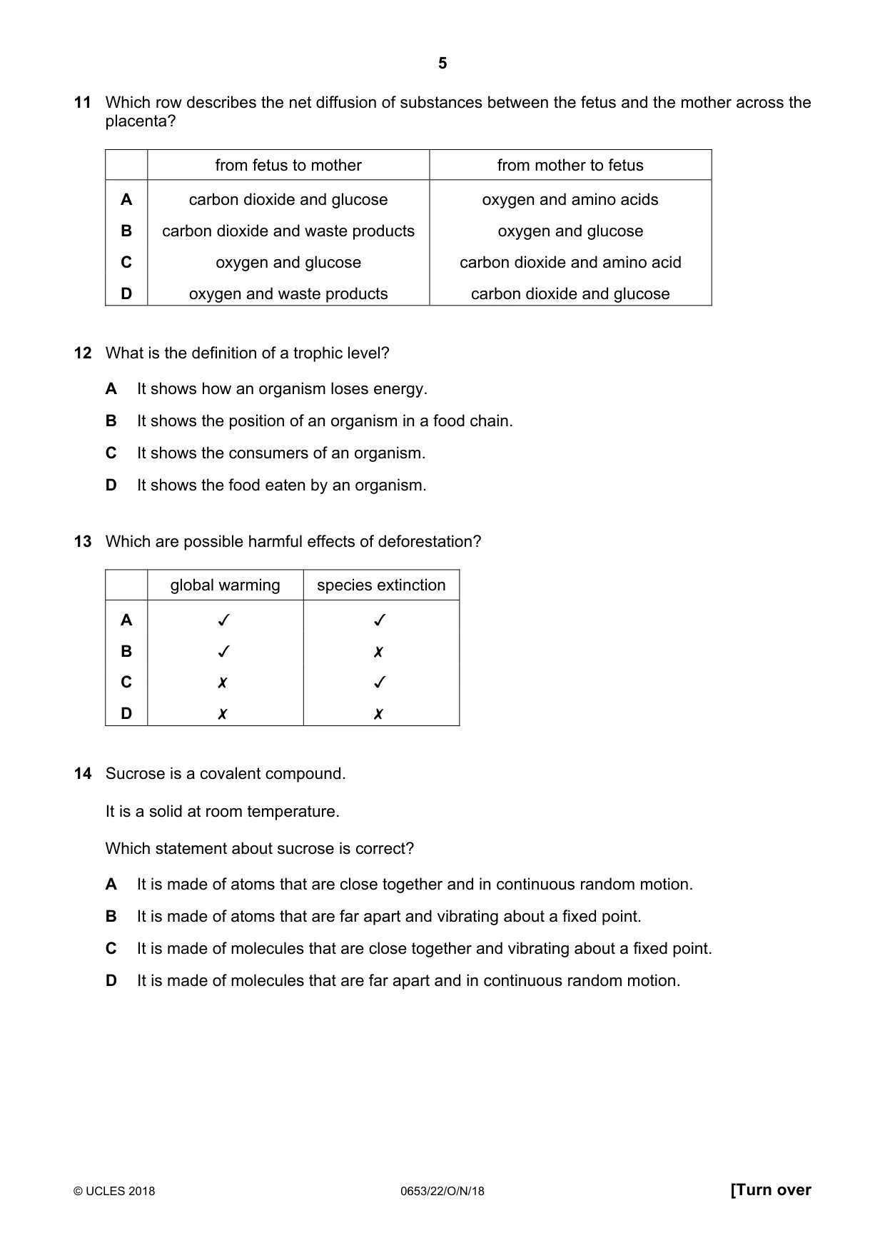 Cambridge IGCSE Science - Combined 0653 2018 Oct/Nov Paper 2 · Variant 2 question paper, page 5 of 16