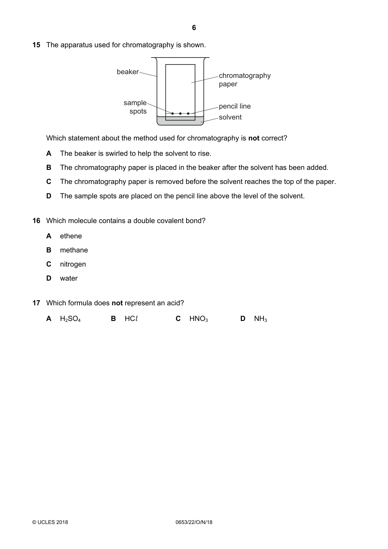 Cambridge IGCSE Science - Combined 0653 2018 Oct/Nov Paper 2 · Variant 2 question paper, page 6 of 16