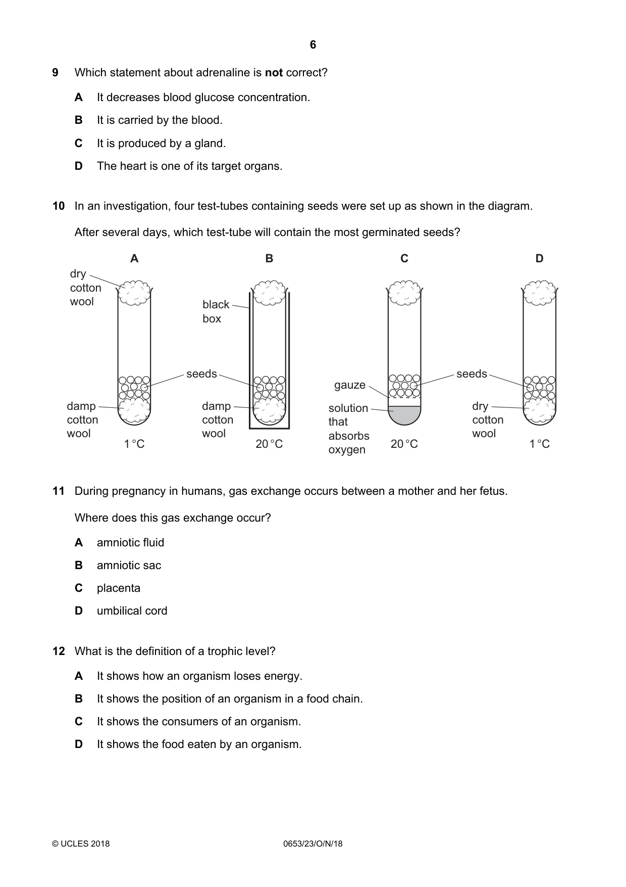 Cambridge IGCSE Science - Combined 0653 2018 Oct/Nov Paper 2 · Variant 3 question paper, page 6 of 16