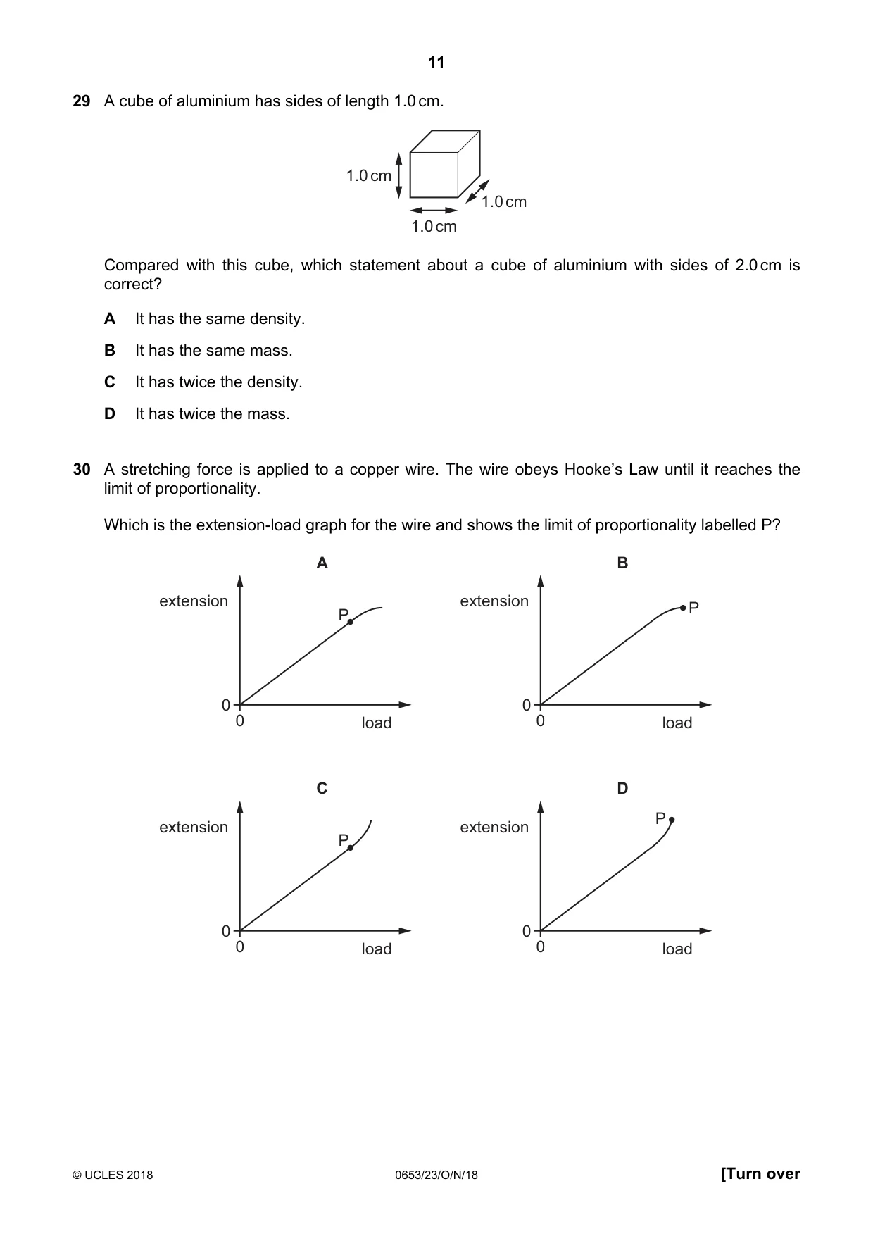 Cambridge IGCSE Science - Combined 0653 2018 Oct/Nov Paper 2 · Variant 3 question paper, page 11 of 16