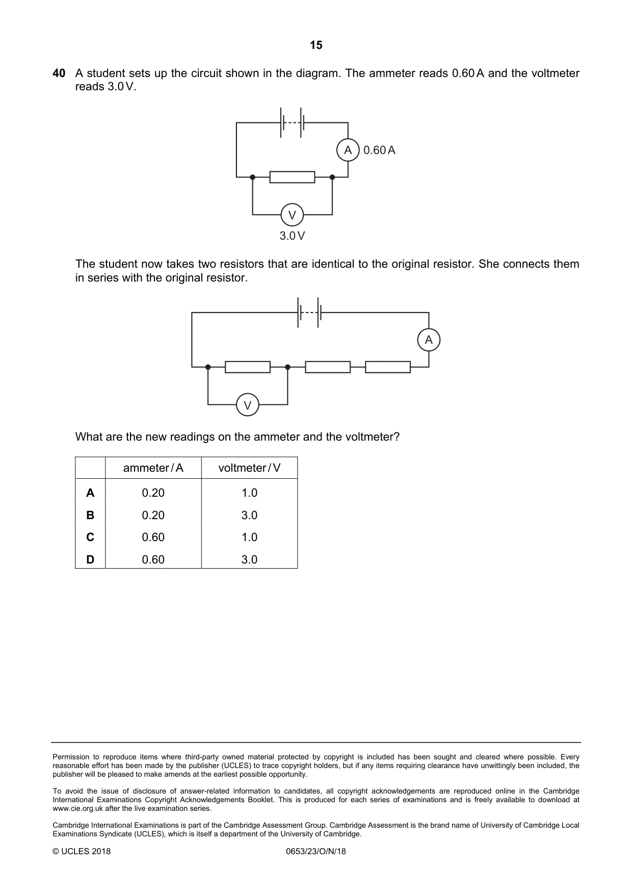 Cambridge IGCSE Science - Combined 0653 2018 Oct/Nov Paper 2 · Variant 3 question paper, page 15 of 16