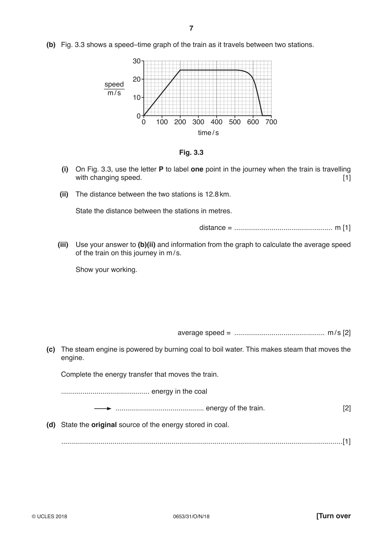 Cambridge IGCSE Science - Combined 0653 2018 Oct/Nov Paper 3 · Variant 1 question paper, page 7 of 20