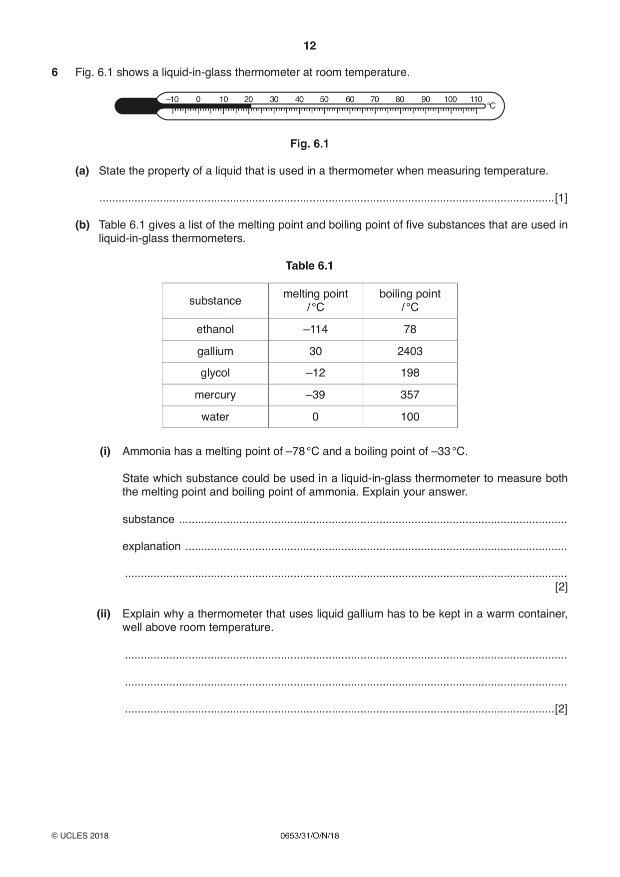 Cambridge IGCSE Science - Combined 0653 2018 Oct/Nov Paper 3 · Variant 1 question paper, page 12 of 20