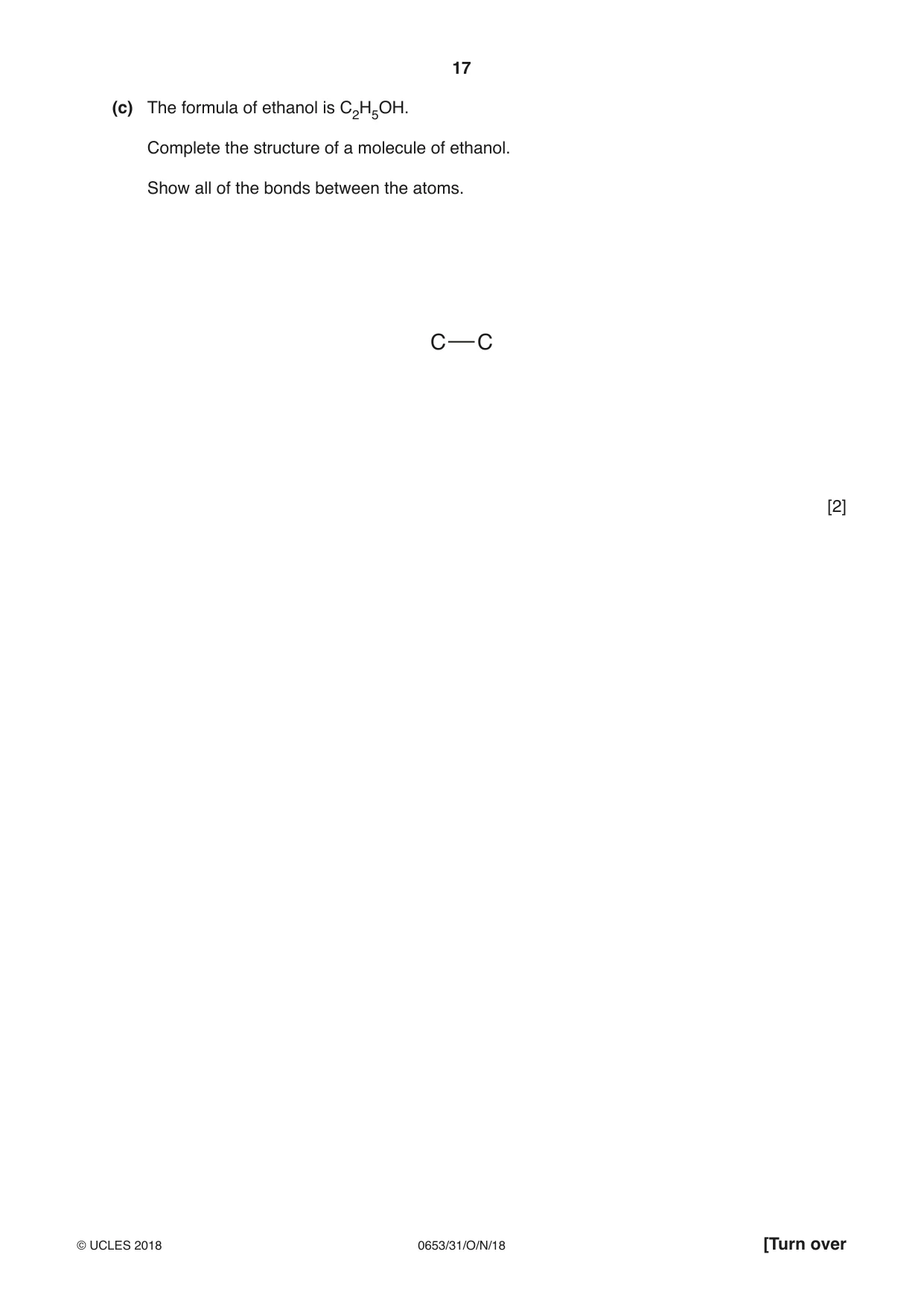 Cambridge IGCSE Science - Combined 0653 2018 Oct/Nov Paper 3 · Variant 1 question paper, page 17 of 20