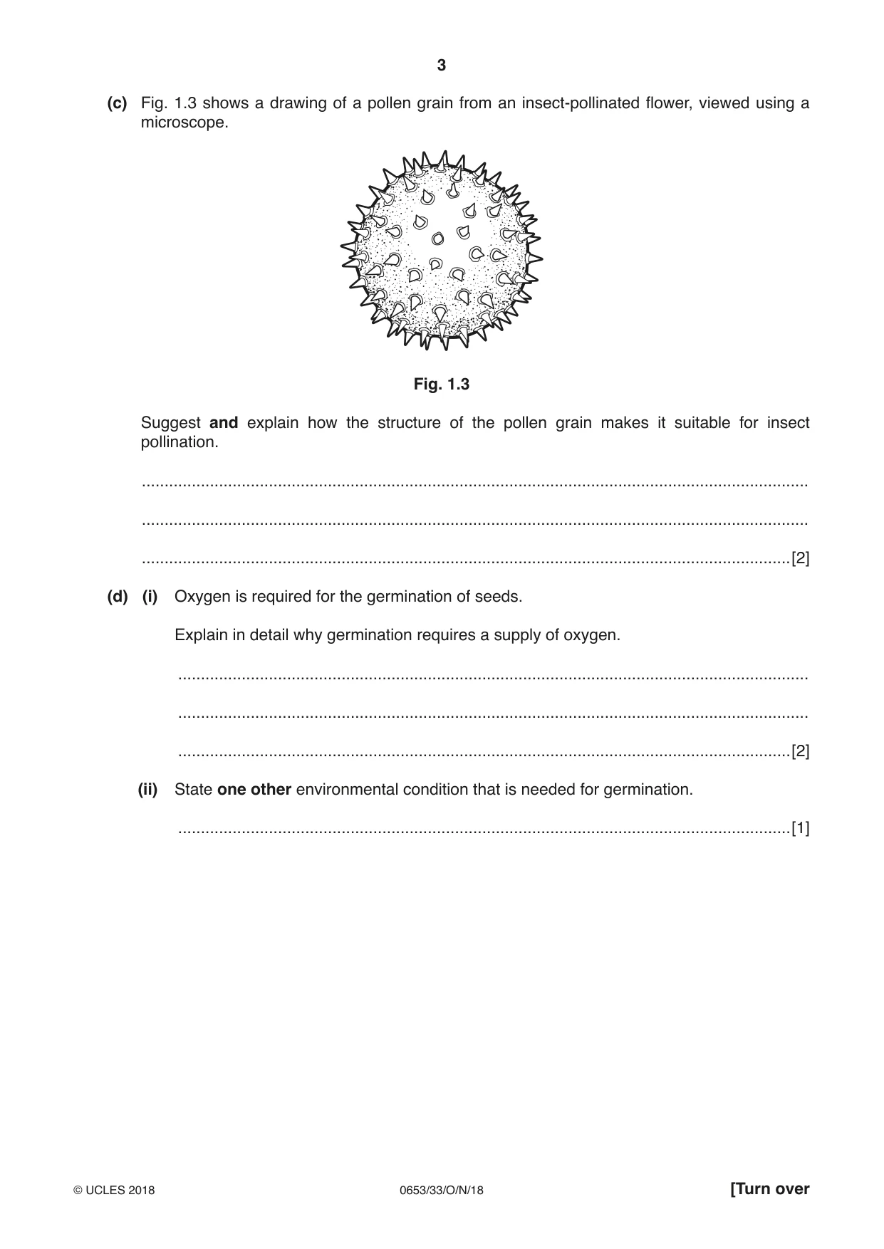 Cambridge IGCSE Science - Combined 0653 2018 Oct/Nov Paper 3 · Variant 3 question paper, page 3 of 20