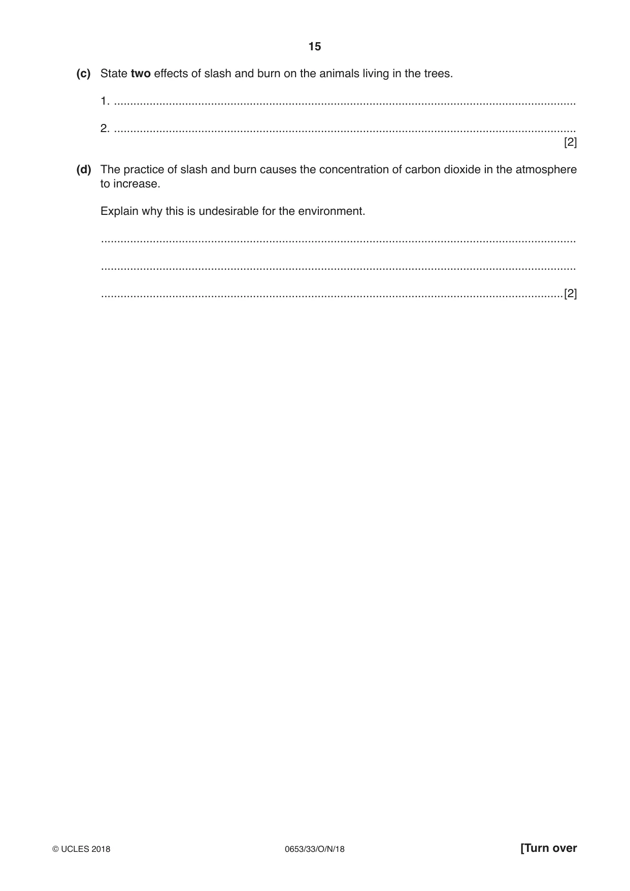 Cambridge IGCSE Science - Combined 0653 2018 Oct/Nov Paper 3 · Variant 3 question paper, page 15 of 20