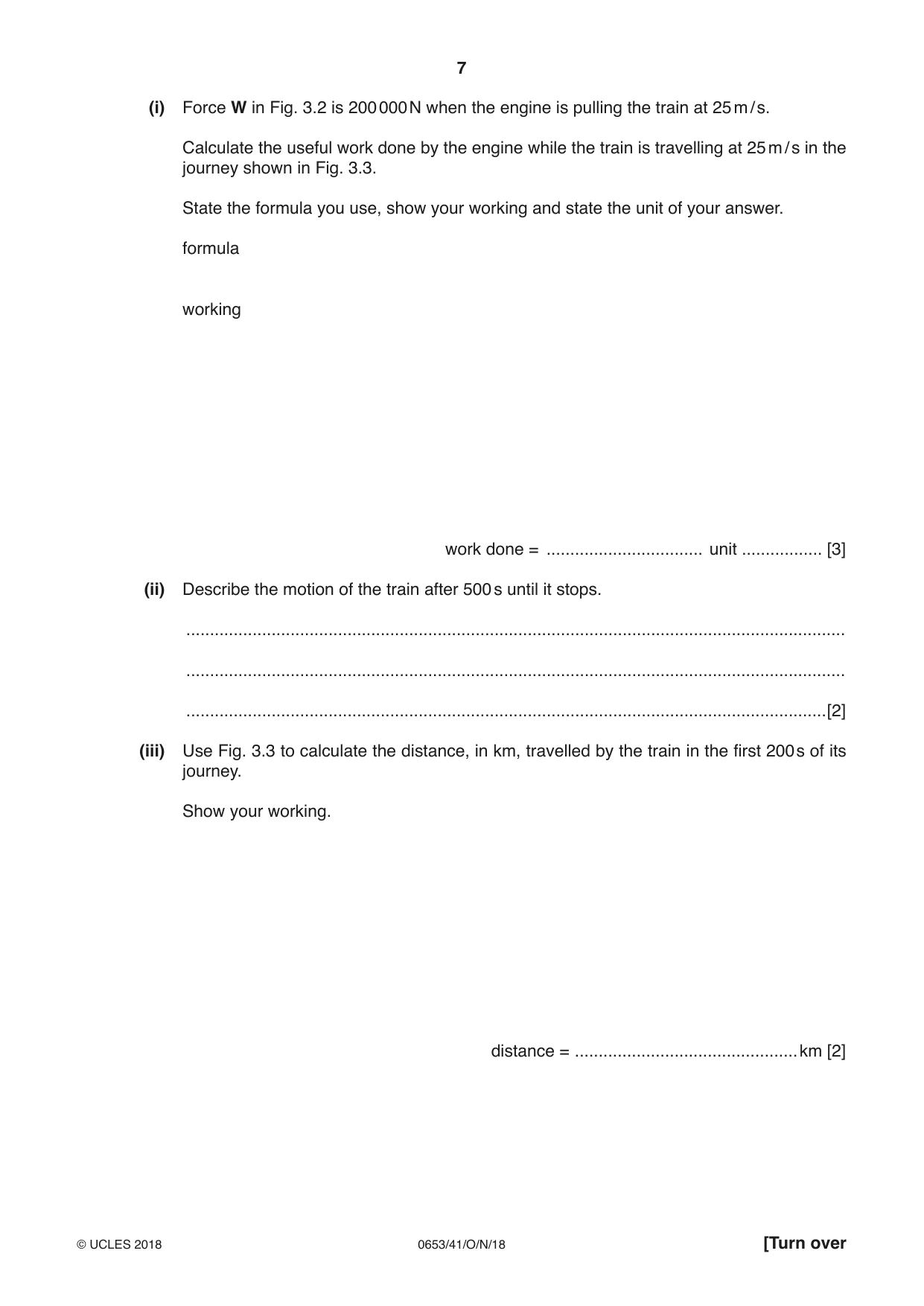 Cambridge IGCSE Science - Combined 0653 2018 Oct/Nov Paper 4 · Variant 1 question paper, page 7 of 20
