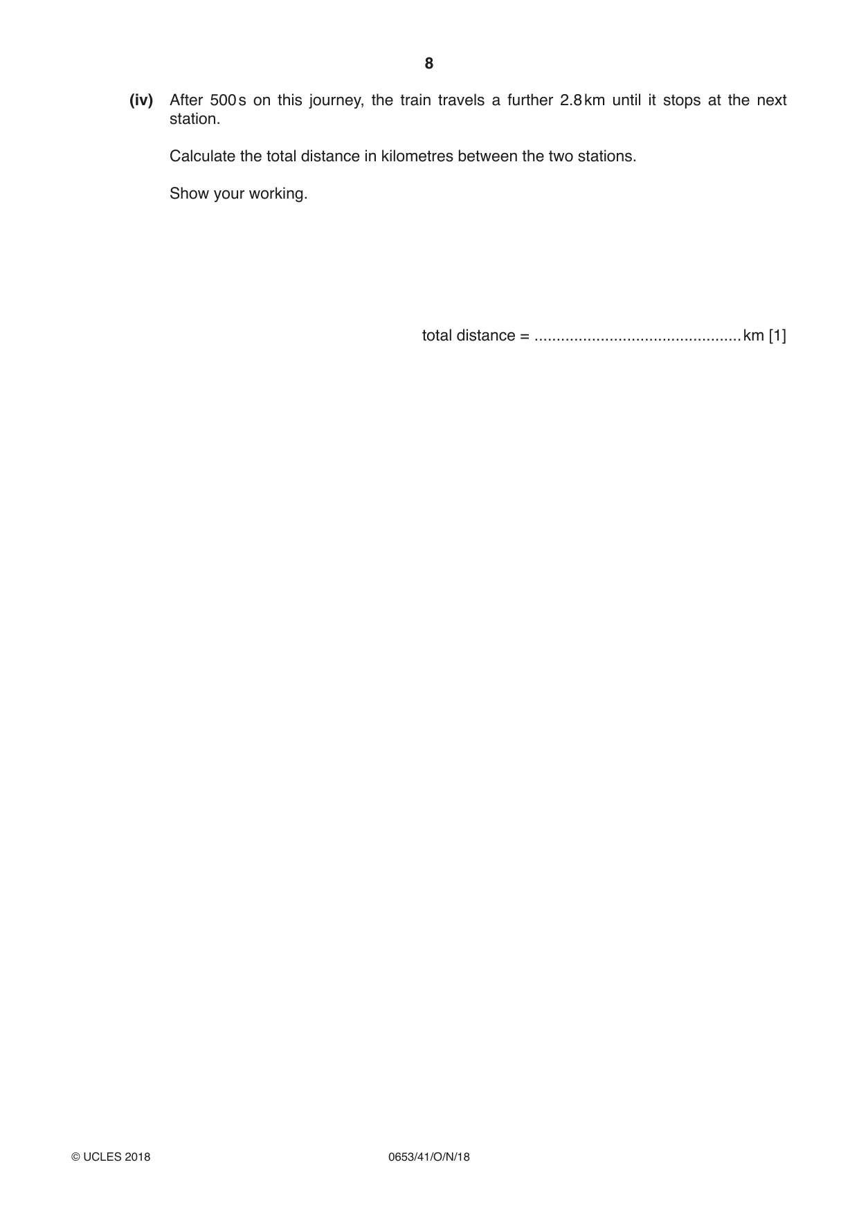 Cambridge IGCSE Science - Combined 0653 2018 Oct/Nov Paper 4 · Variant 1 question paper, page 8 of 20