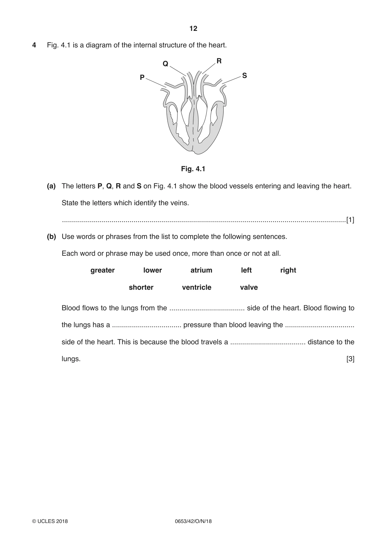 Cambridge IGCSE Science - Combined 0653 2018 Oct/Nov Paper 4 · Variant 2 question paper, page 12 of 24