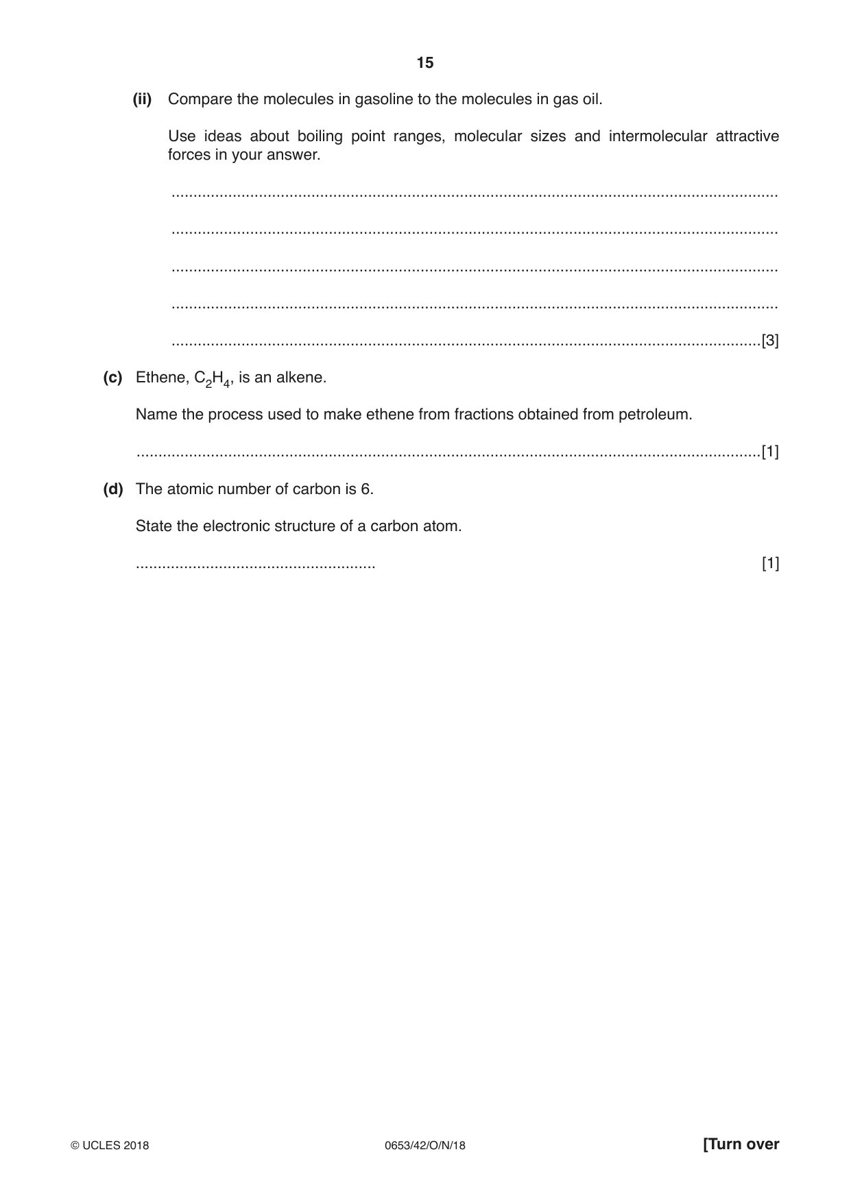 Cambridge IGCSE Science - Combined 0653 2018 Oct/Nov Paper 4 · Variant 2 question paper, page 15 of 24