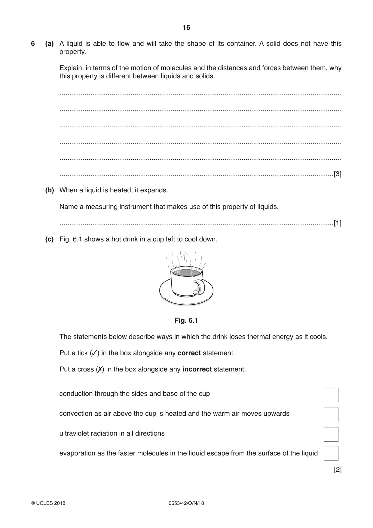 Cambridge IGCSE Science - Combined 0653 2018 Oct/Nov Paper 4 · Variant 2 question paper, page 16 of 24