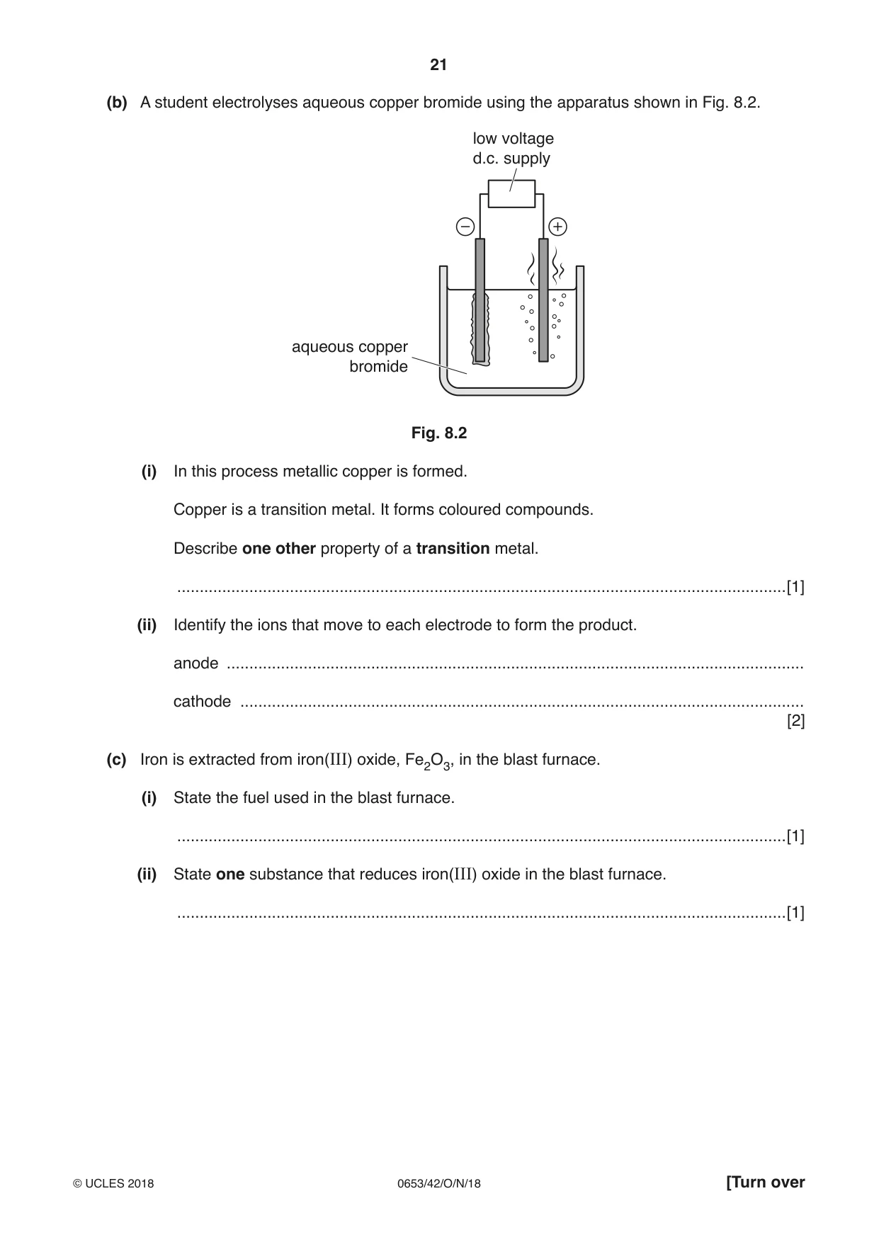 Cambridge IGCSE Science - Combined 0653 2018 Oct/Nov Paper 4 · Variant 2 question paper, page 21 of 24