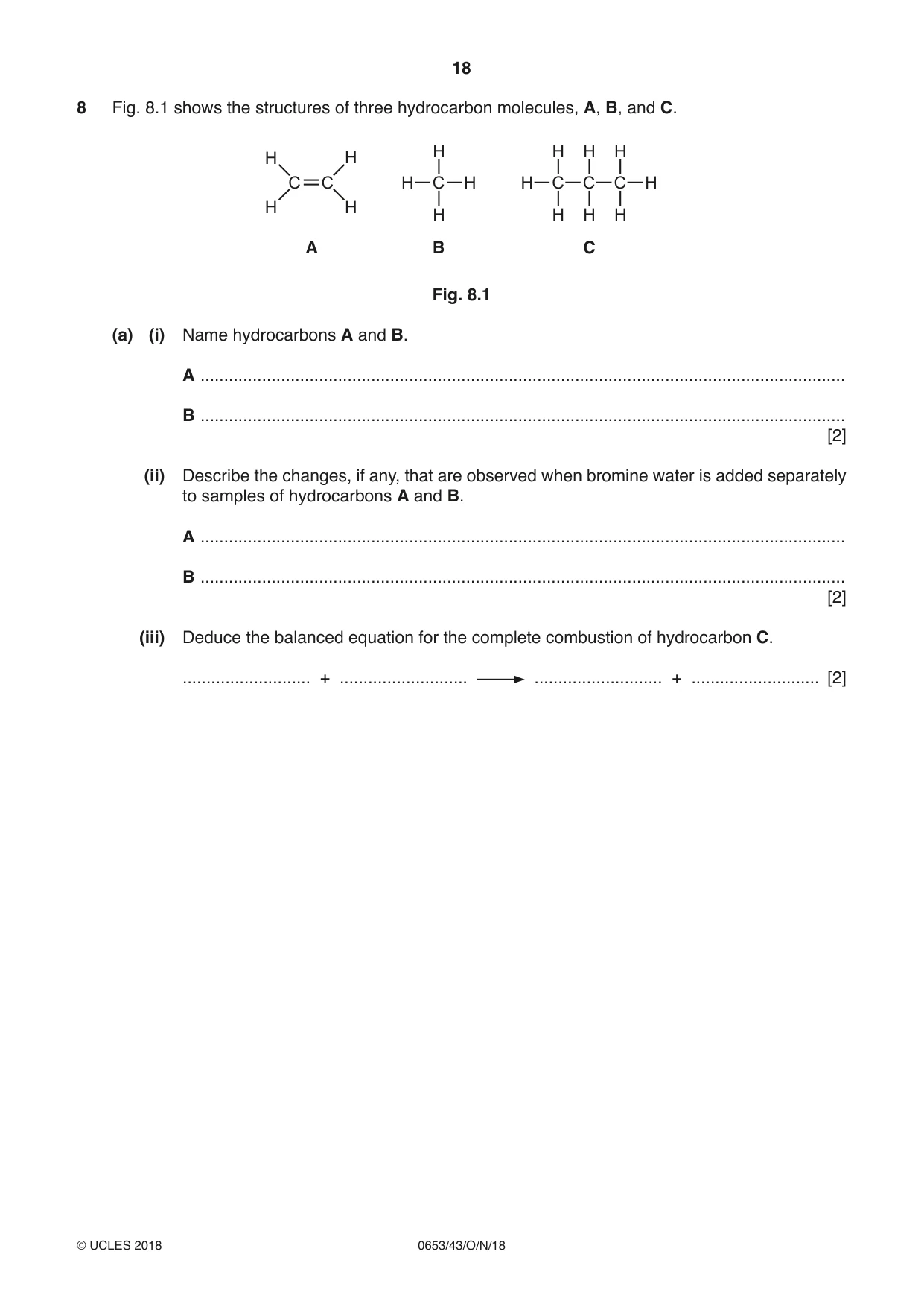 Cambridge IGCSE Science - Combined 0653 2018 Oct/Nov Paper 4 · Variant 3 question paper, page 18 of 24
