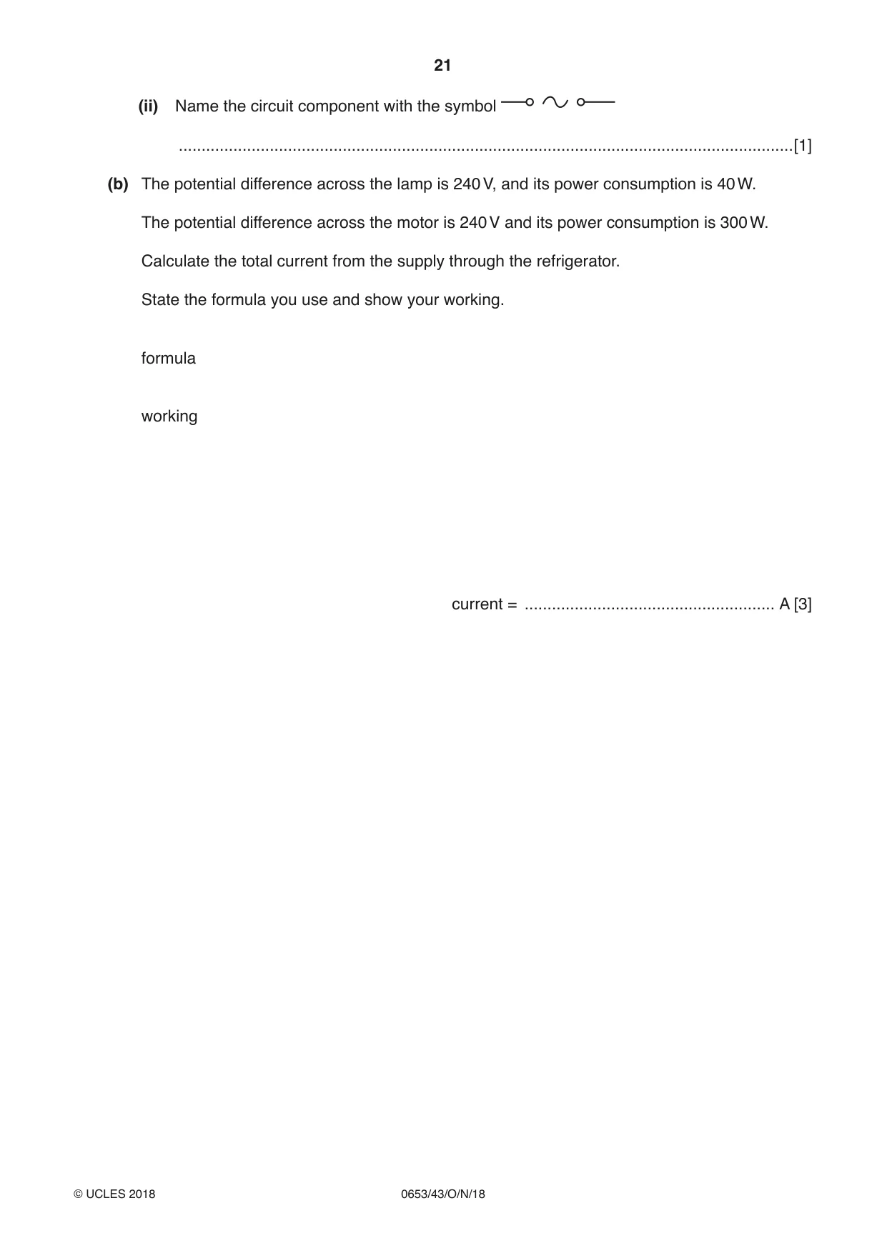 Cambridge IGCSE Science - Combined 0653 2018 Oct/Nov Paper 4 · Variant 3 question paper, page 21 of 24