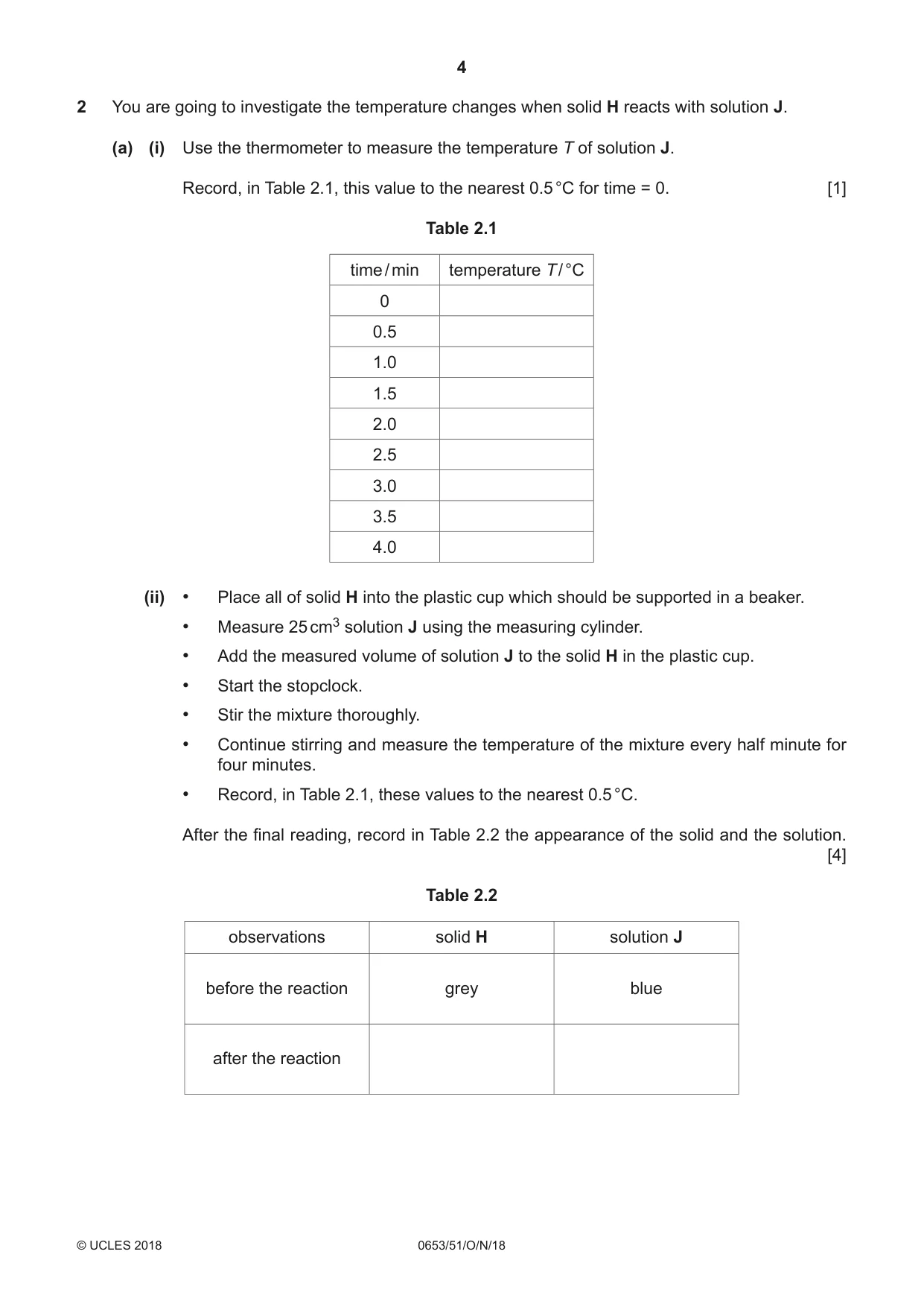 Cambridge IGCSE Science - Combined 0653 2018 Oct/Nov Paper 5 · Variant 1 question paper, page 4 of 12