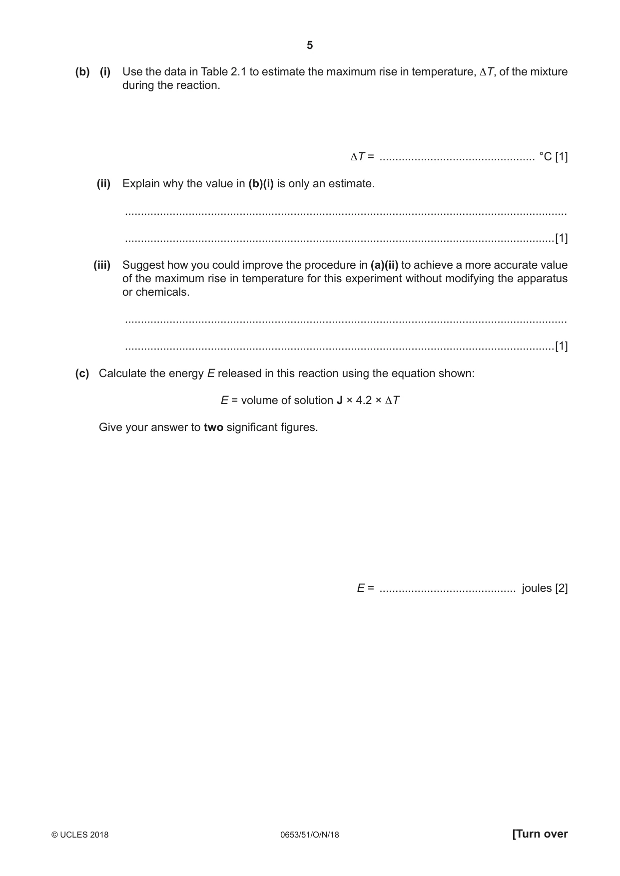 Cambridge IGCSE Science - Combined 0653 2018 Oct/Nov Paper 5 · Variant 1 question paper, page 5 of 12